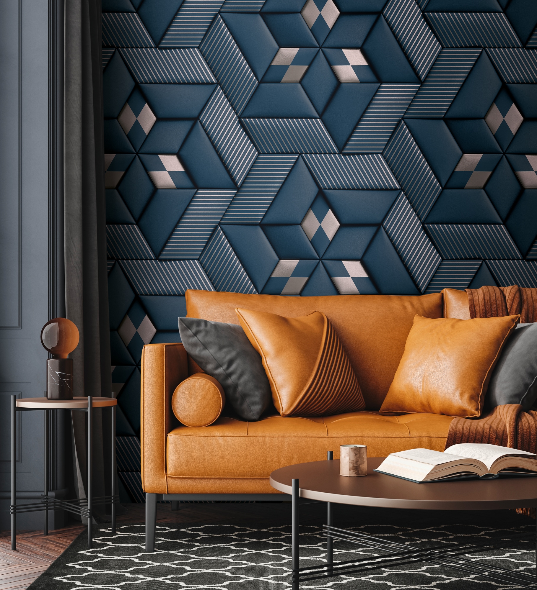 living walls Fototapete "Metropolitan Stories. Travel Styles. 3D-Tapete" gemustert matt neutral glatt Fototapete 3D-Effekt Grafisch Metallic-Effekt Designtapete Tapeten