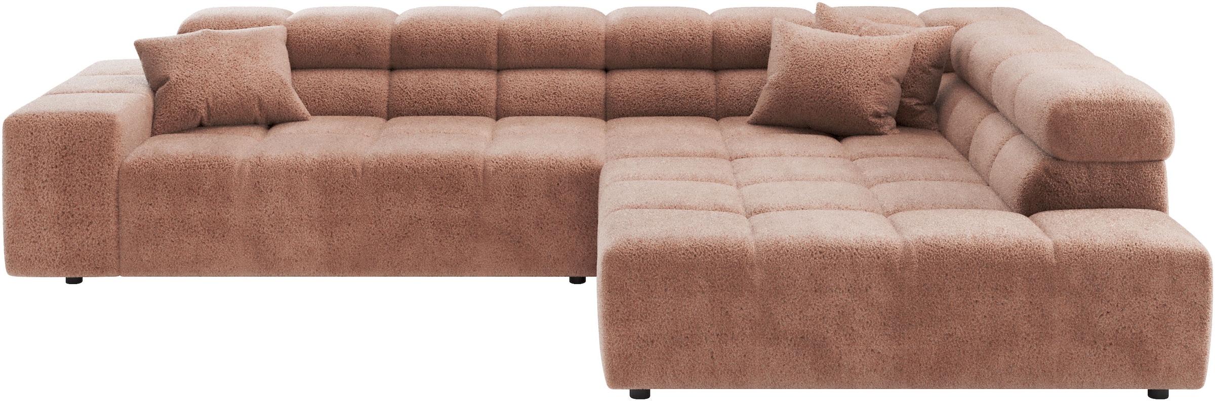 Home affaire Ecksofa "Ancona, Ecksofa, incl. Kopfteilverstellung, Breite 319 cm, L-Form" wahlweise elektrische Sitztiefenverstellung