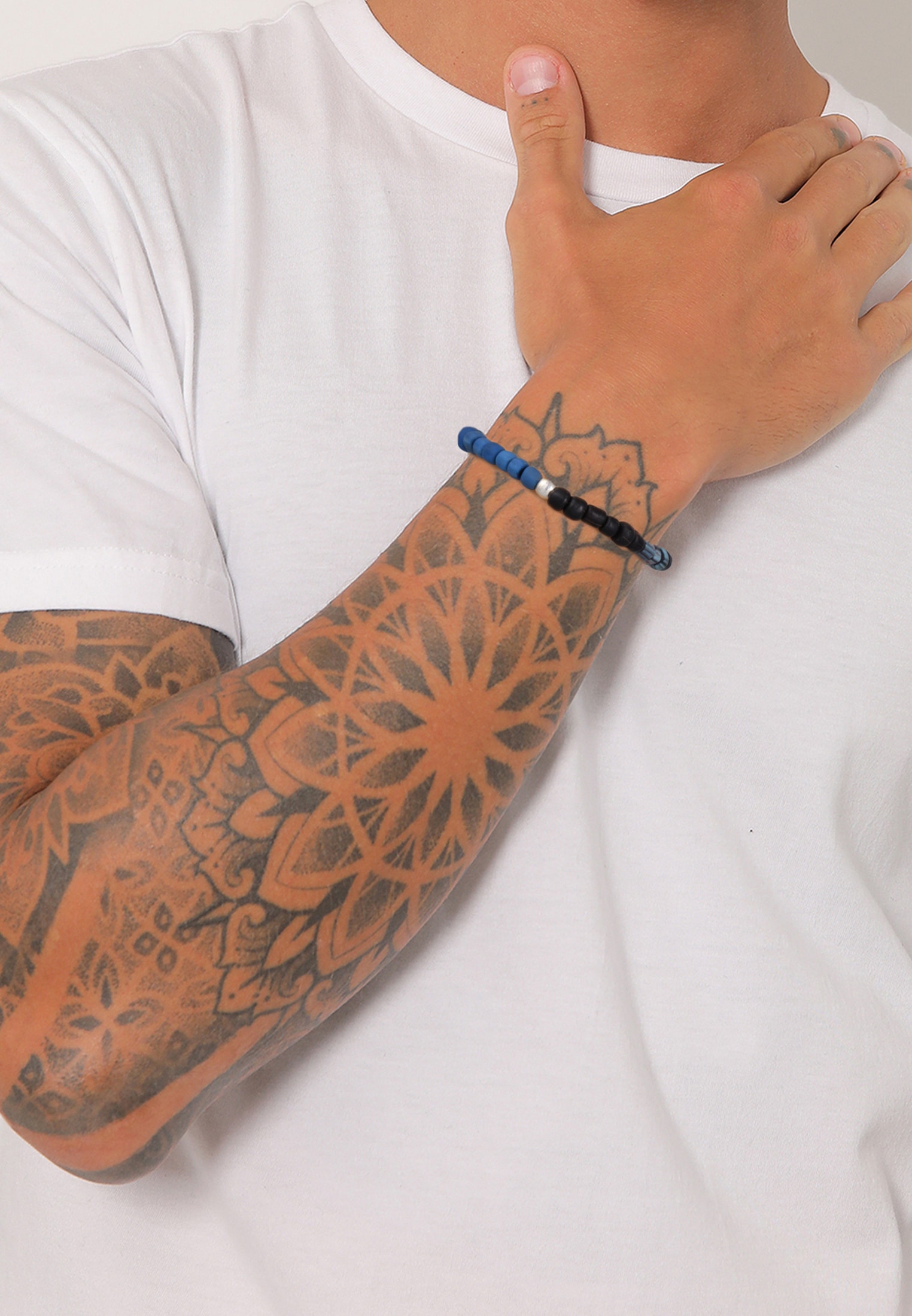 Kuzzoi Armband »Glas Beads 925 Silber«