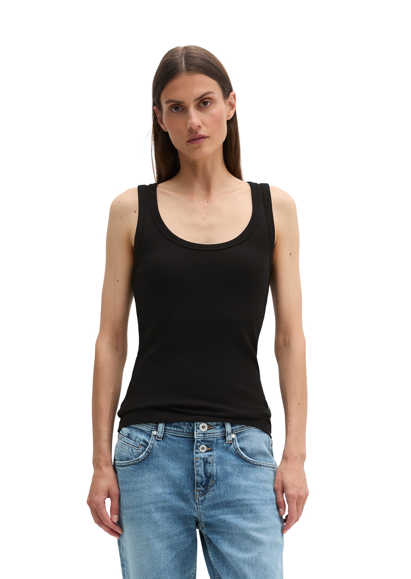 Marc OPolo T-Shirt "aus elastischem Rippjersey" günstig online kaufen