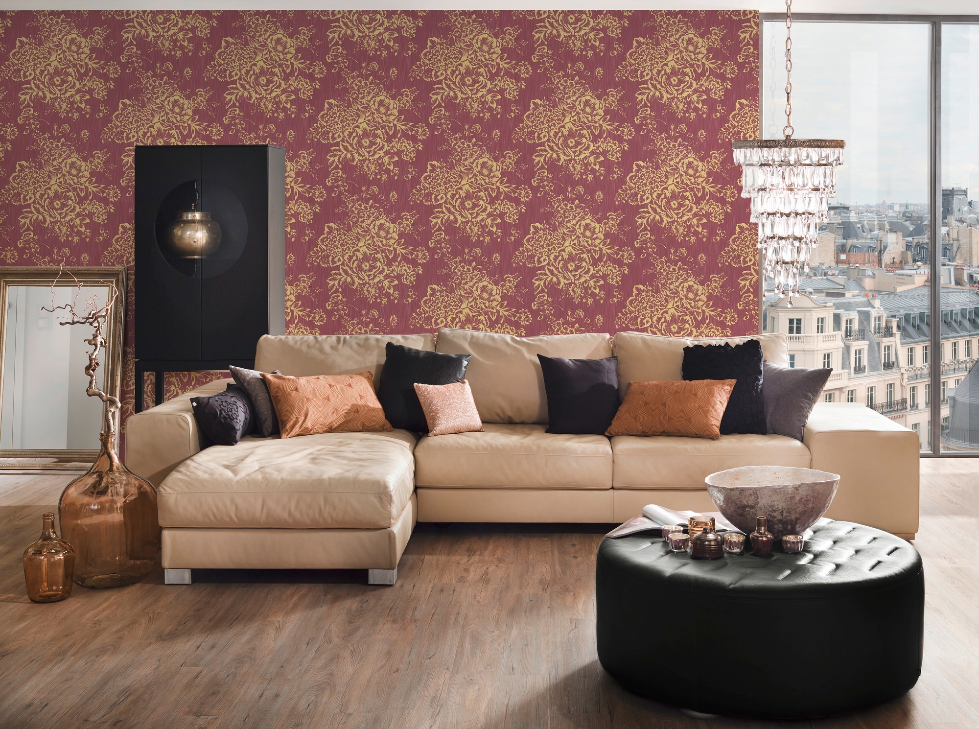 Architects Paper Textiltapete »Metallic Silk« floral | glänzend | matt samtig Barocktapete Tapete Blumen