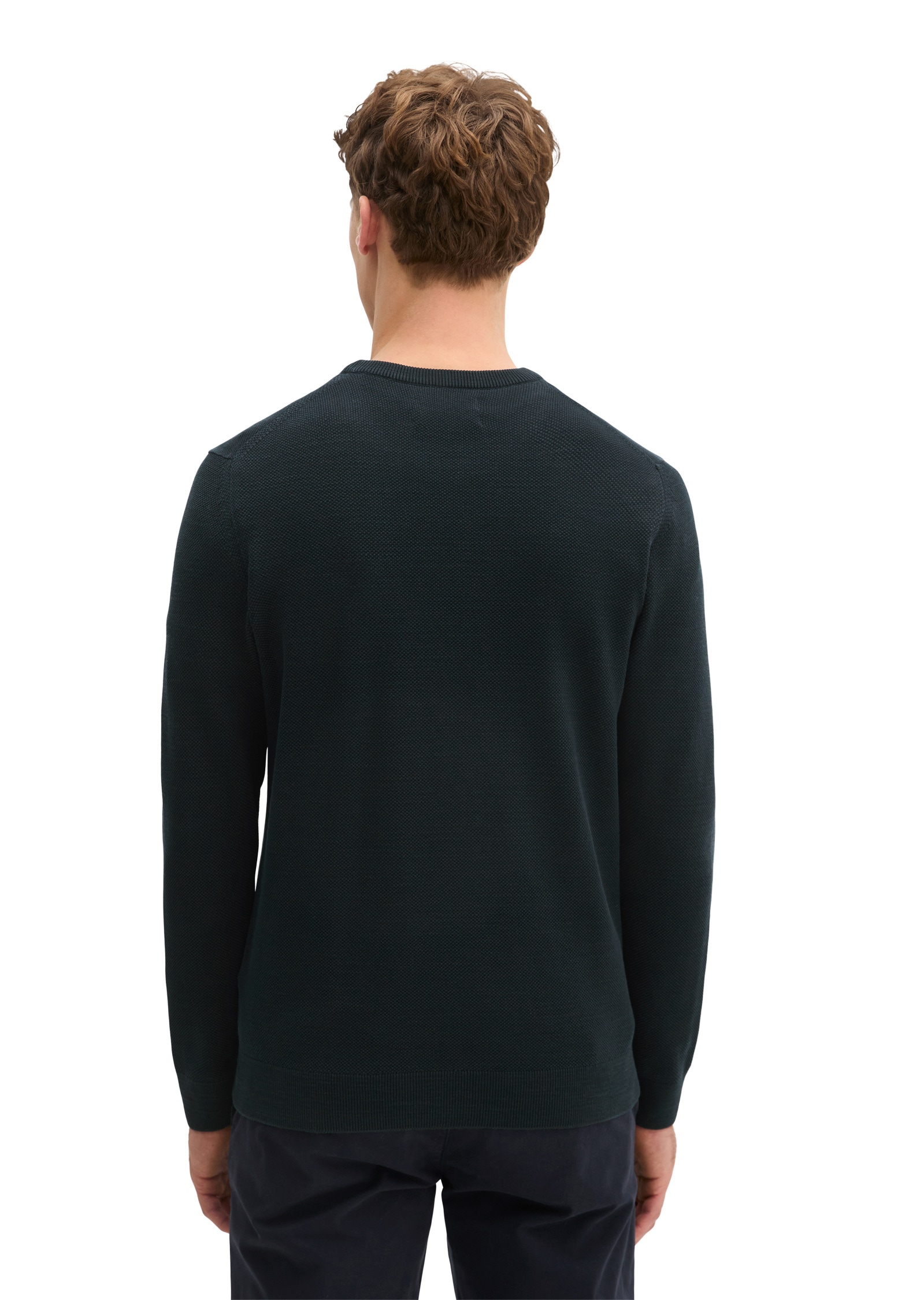 Marc O'Polo Rundhalspullover »aus Bio-Baumwoll-Piqué«