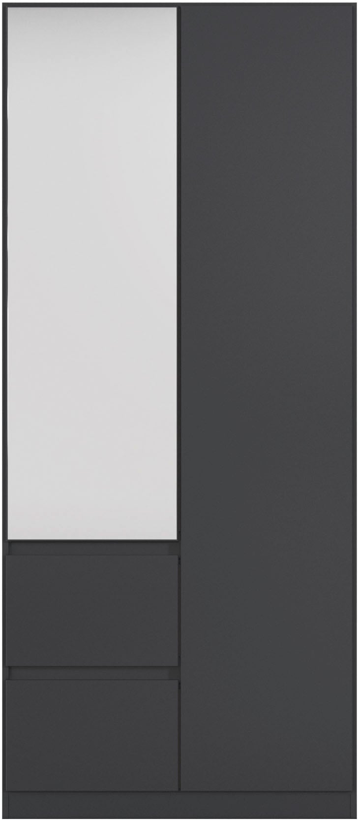 rauch Kleiderschrank »Schrank Garderobe MAINZ Breiten 91/136/181/226/271/315/360, Höhe 210cm« 3 verschiedene Ausstattungen BASIC/CLASSIC/PREMIUM (inkl. SOFT-CLOSE),  grifflose Front, Außentüren mit Push-to-Open Funktion MADE IN GERMANY