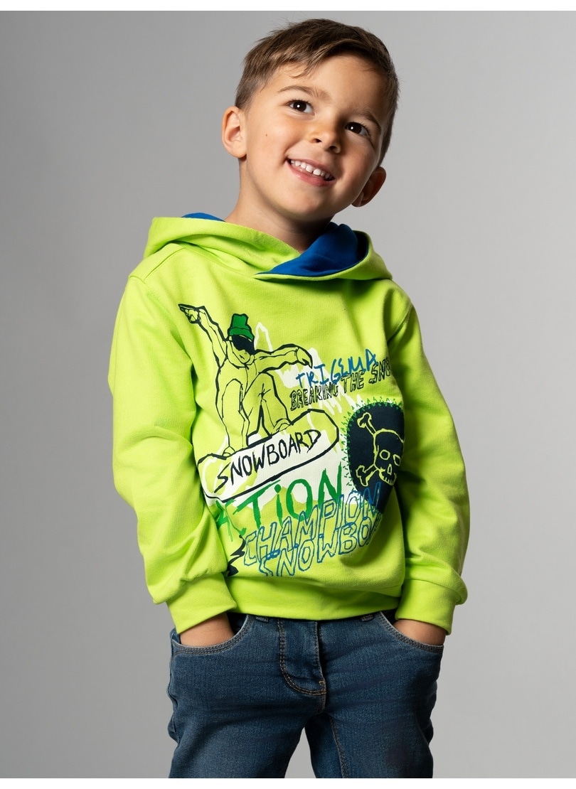 Trigema Sweatshirt »TRIGEMA Hoodie mit Snowboard-Print« coolem kaufen BAUR | online