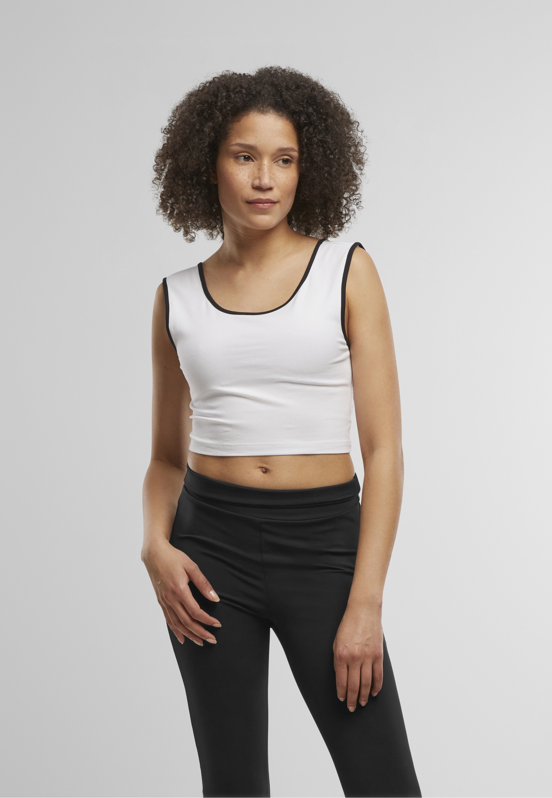 URBAN CLASSICS T-Shirt »Urban Classics Ladies Contrast Cropped Top« 1 Stk.