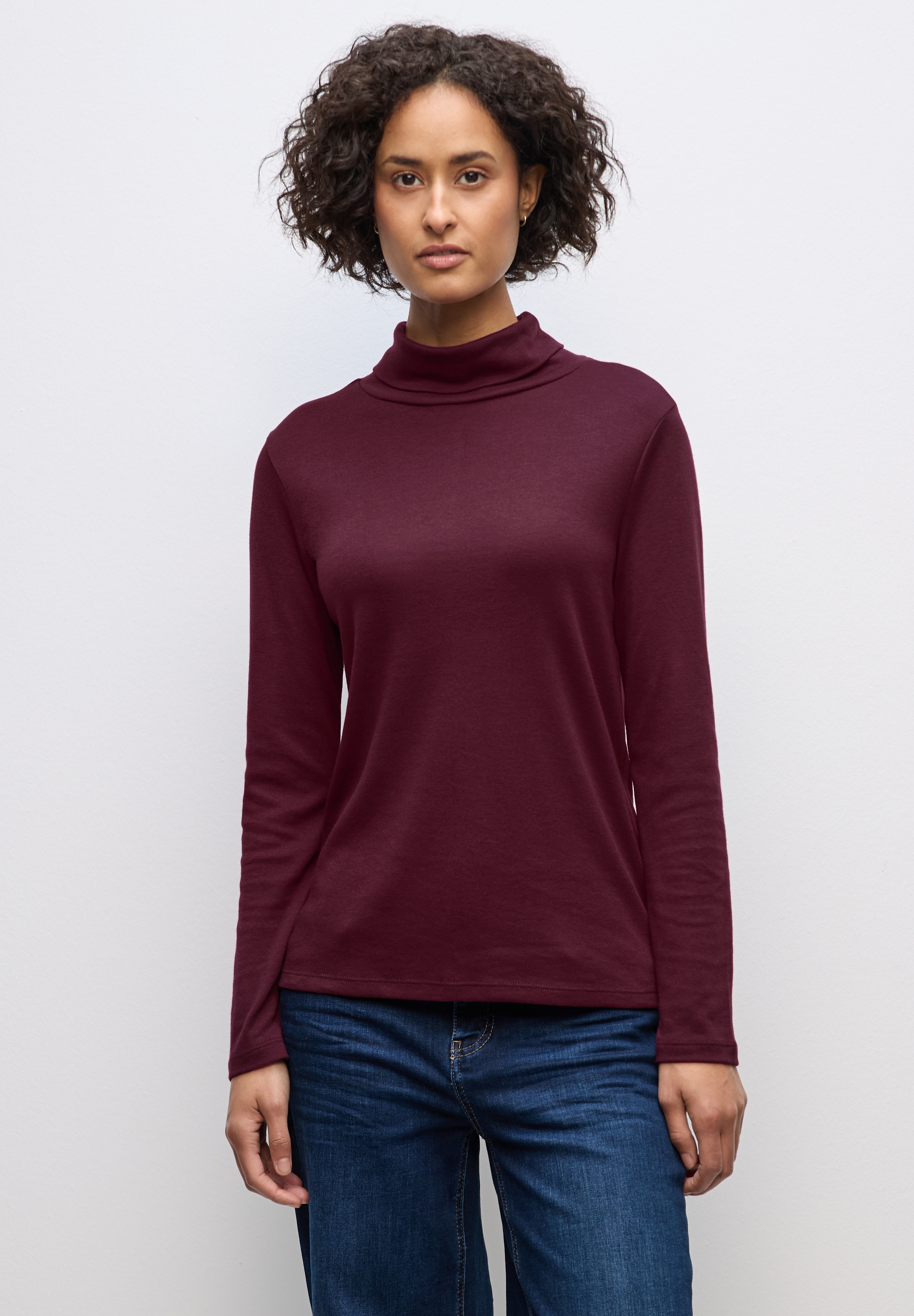 STREET ONE Rollkragenshirt im soften Baumwoll-Mix günstig online kaufen