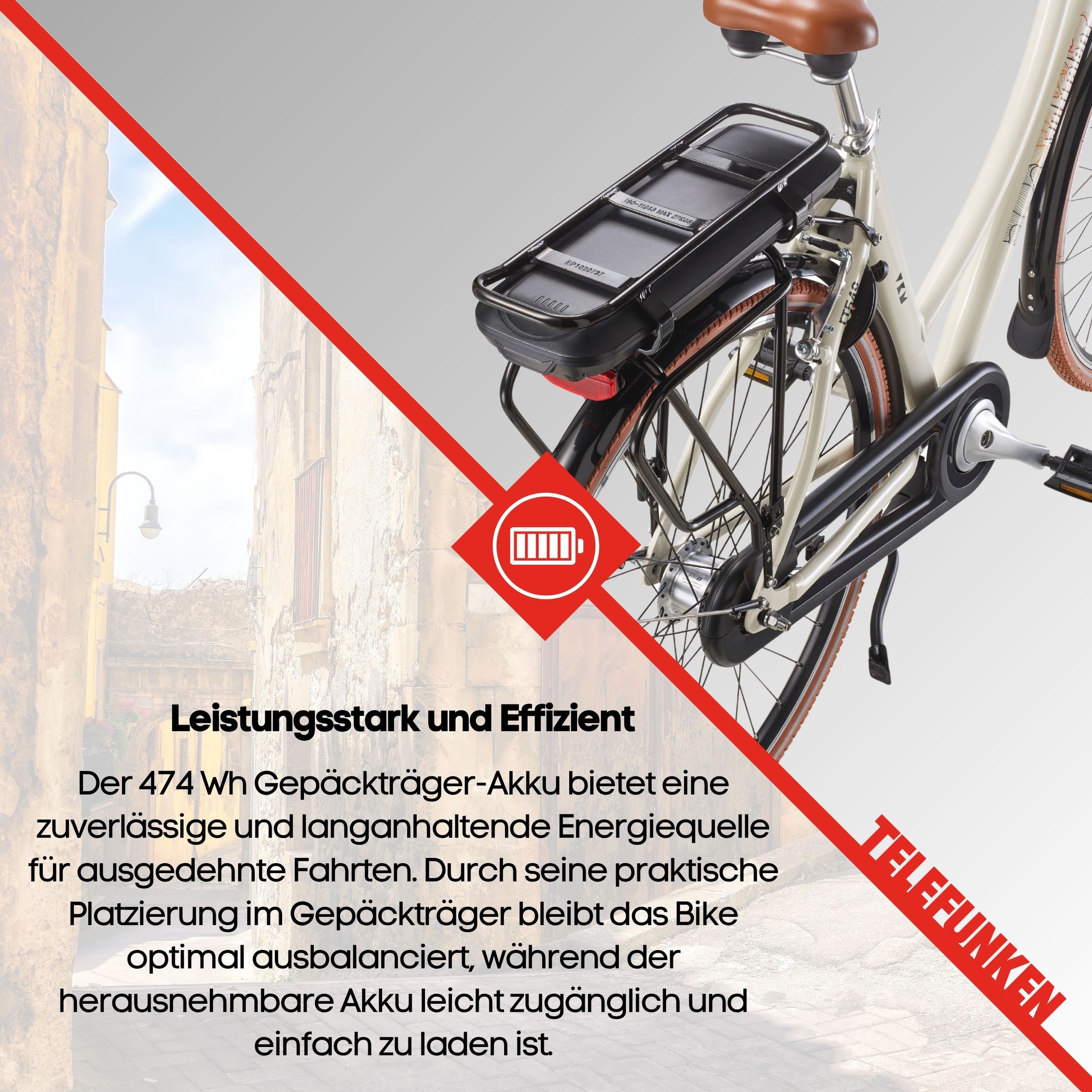 Telefunken »Multitalent RT540« 7 Gang Shimano Nexus Schaltwerk Nabenschaltung Frontmotor 250 W Pedelec, Elektrofahrrad für Damen u. Herren