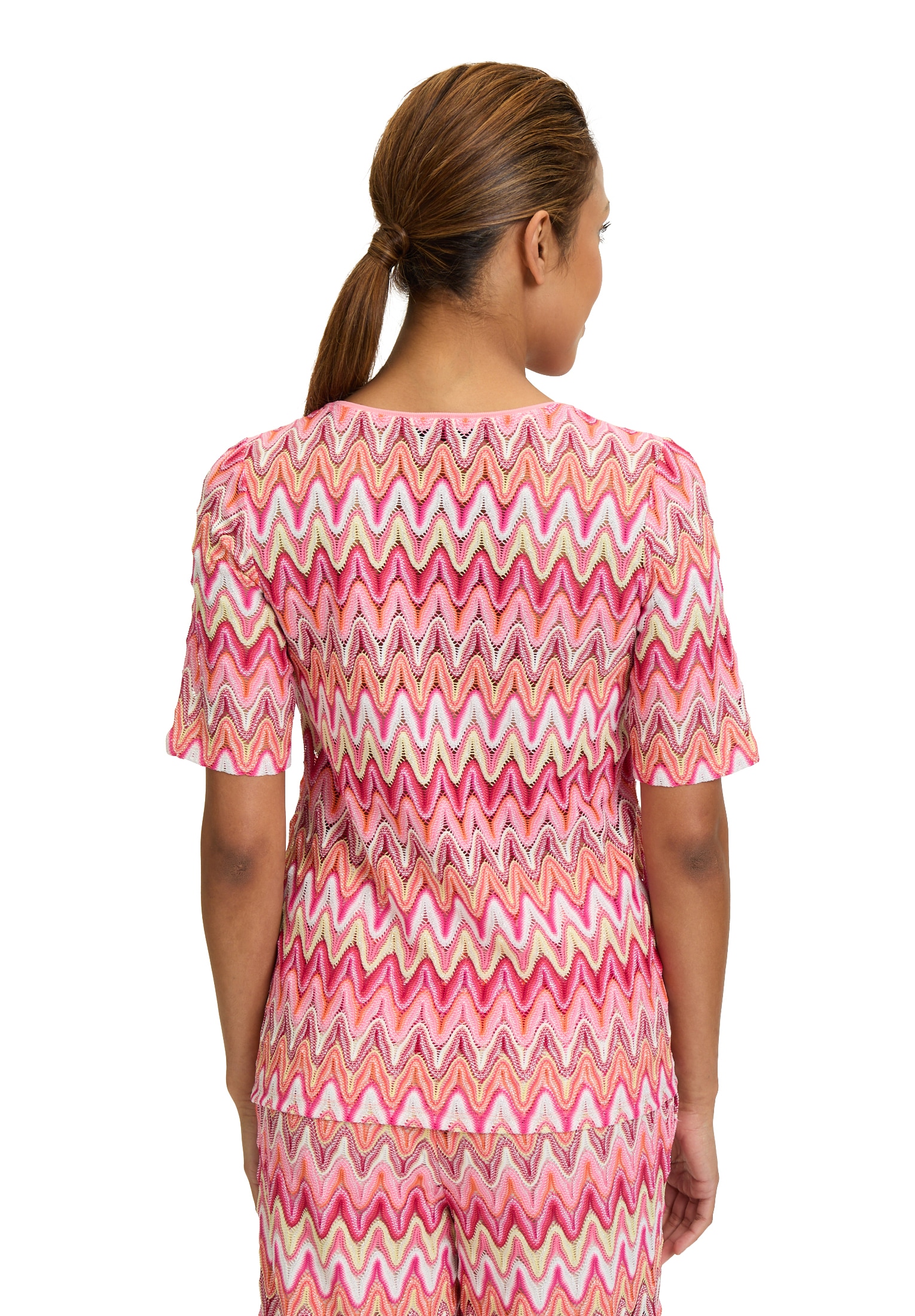 Betty Barclay Kurzarmshirt »Betty Barclay Damen Spitzenshirt mit Rippbündchen«, (1 tlg.), Spitze