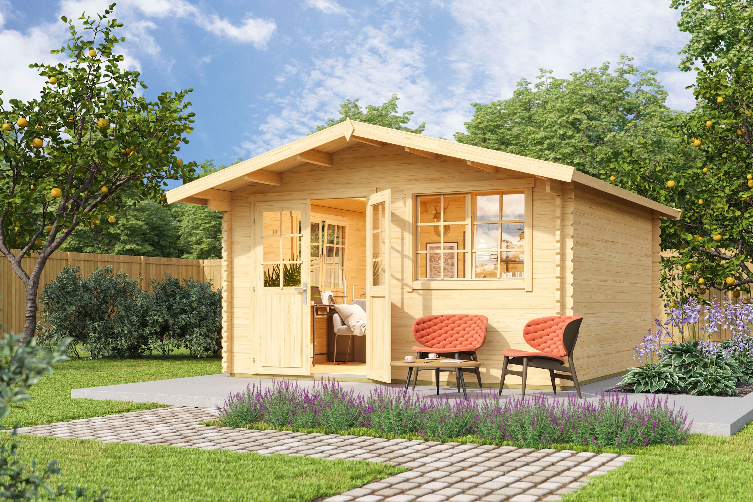 LASITA MAJA Gartenhaus »NORDERNEY 3«, (Set, inkl. Fussbodenbretter zum verlegen)