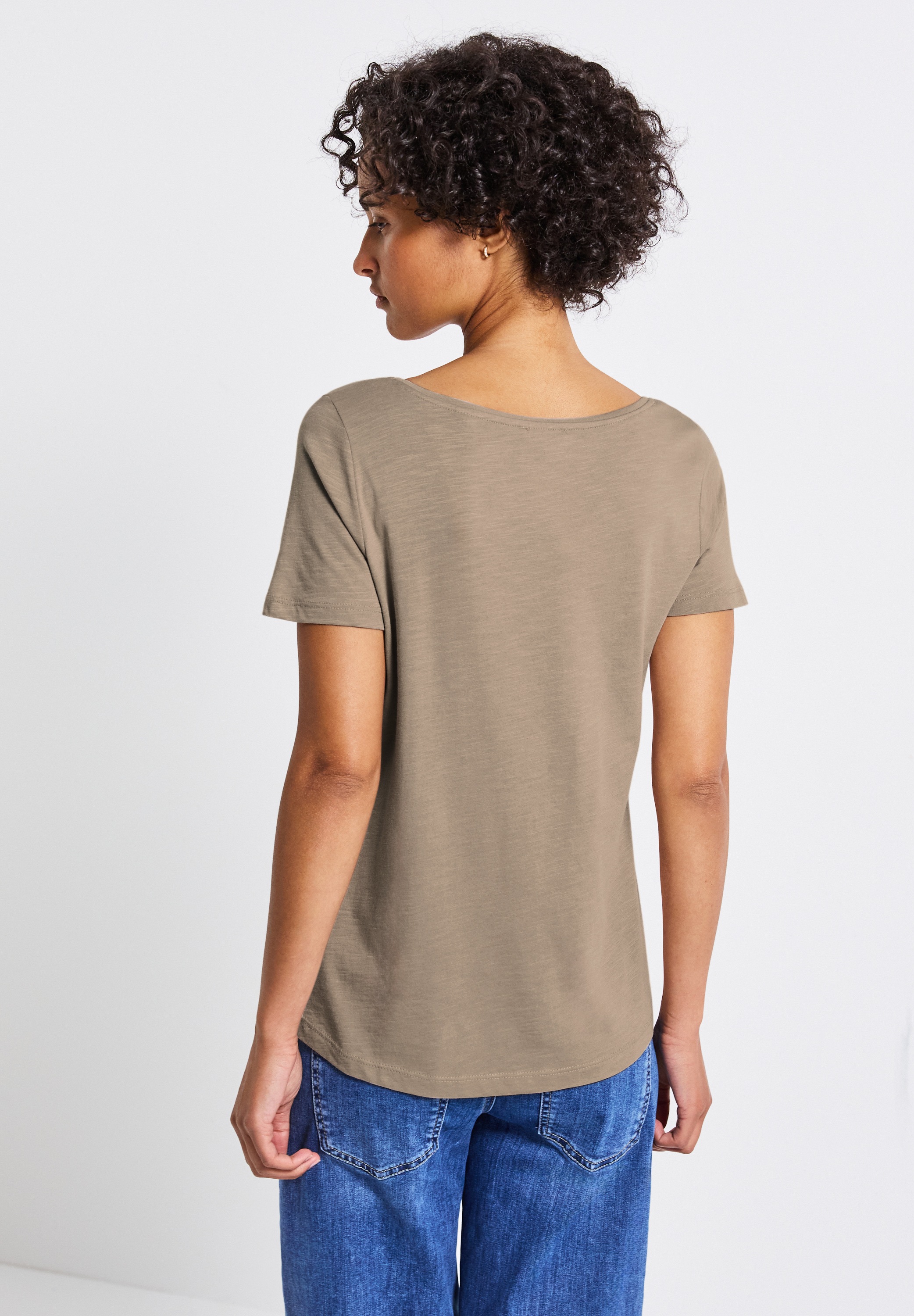 STREET ONE V-Shirt, im soften Baumwoll-Mix