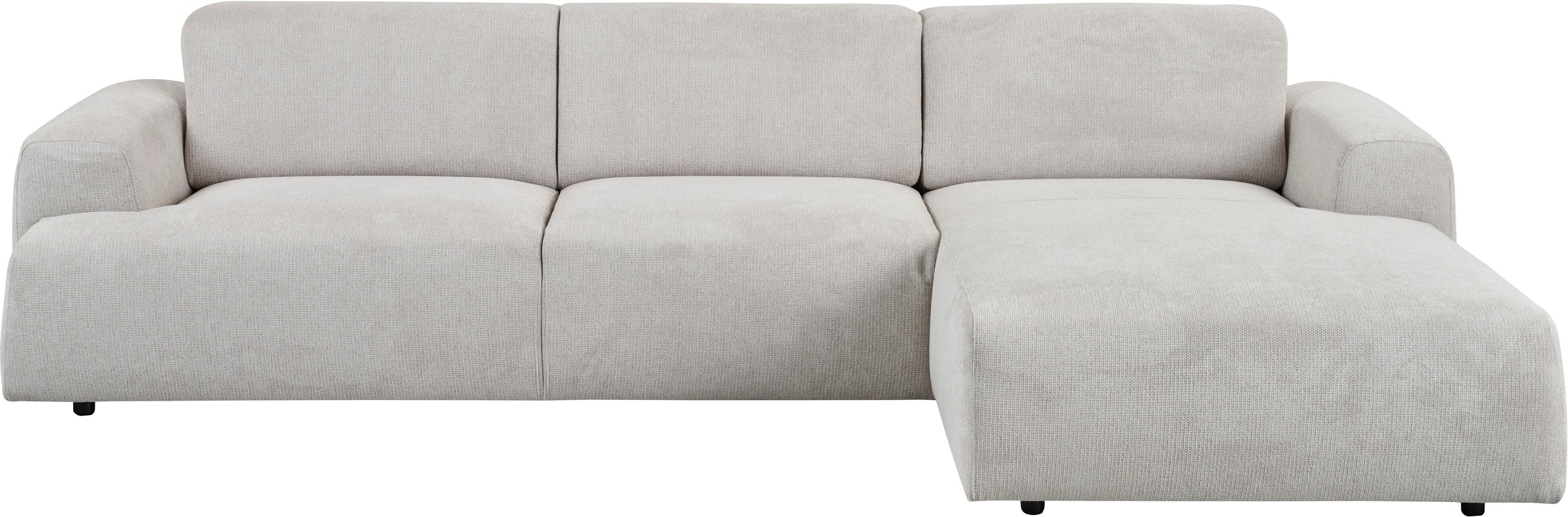 andas Ecksofa »Linkka, Breite 301 cm«, L-Form, in einem weichen Chenille-Stoff, mit Wellenunterfederung