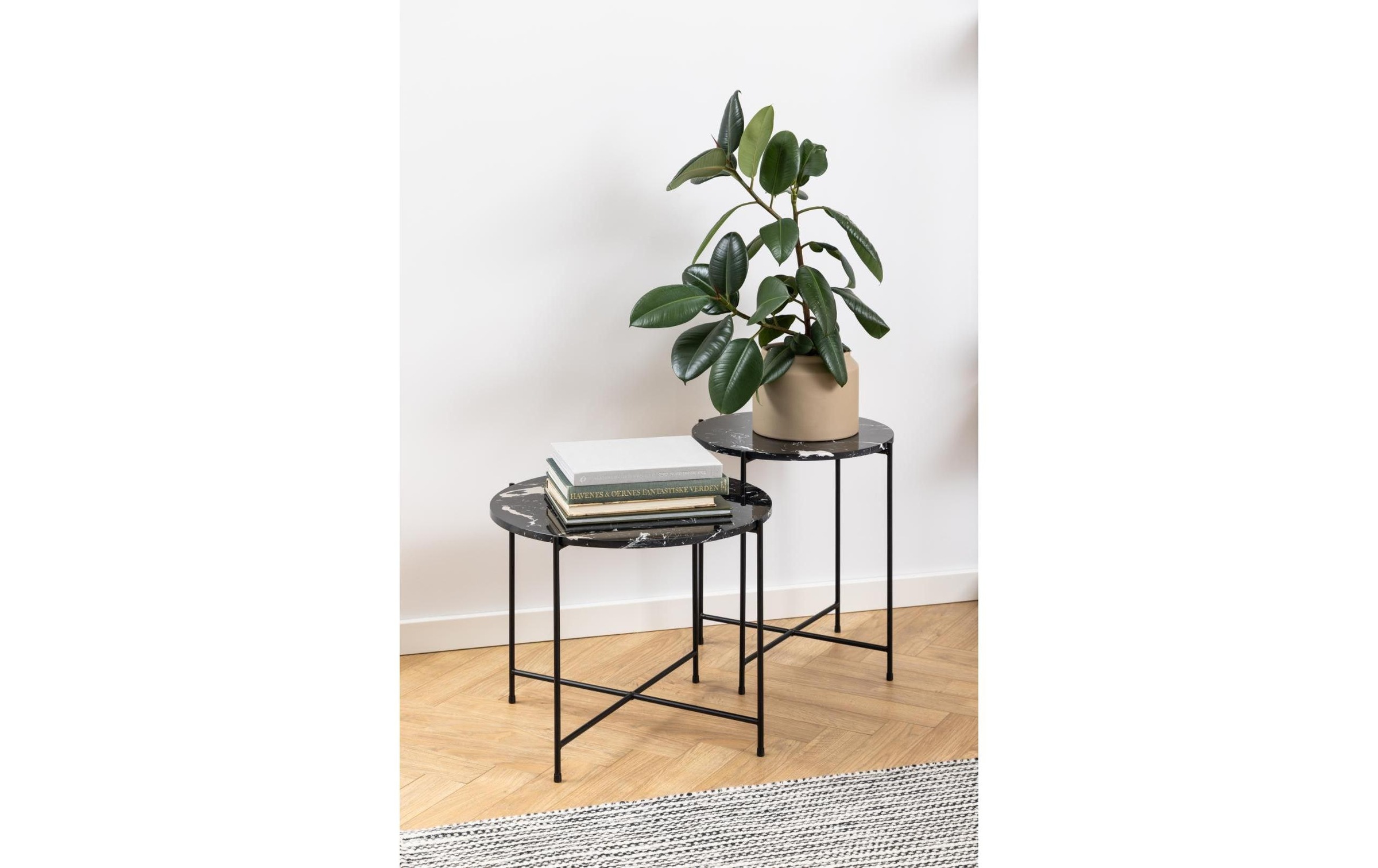 AC Design Beistelltisch »Avila« Ecktisch, rund, Tischplatte aus Marmorstein, T: 52 cm