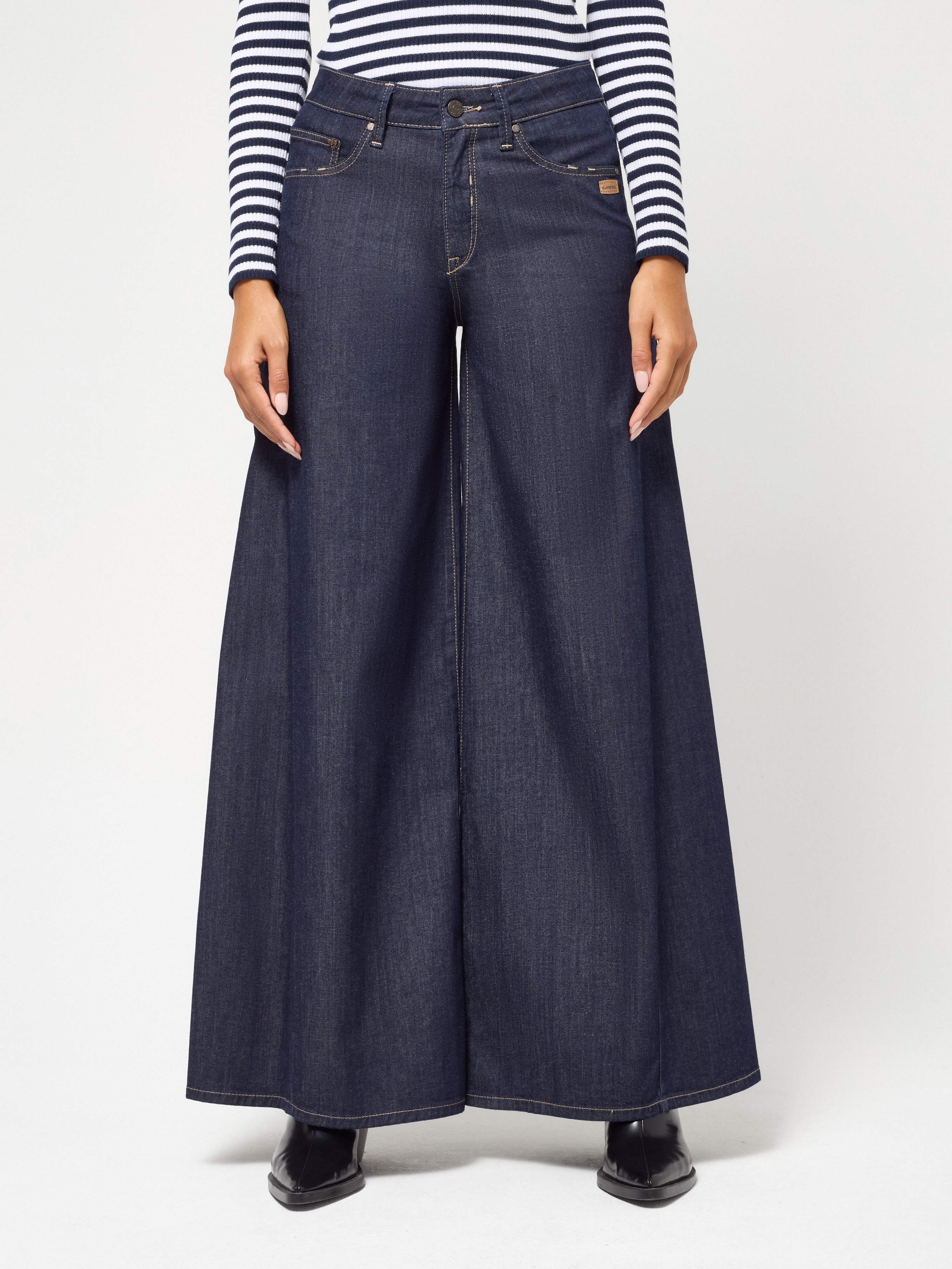 GANG Weite Jeans "94CARLOTTA PALAZZO" mit eingesetztem Keil für extra Weite