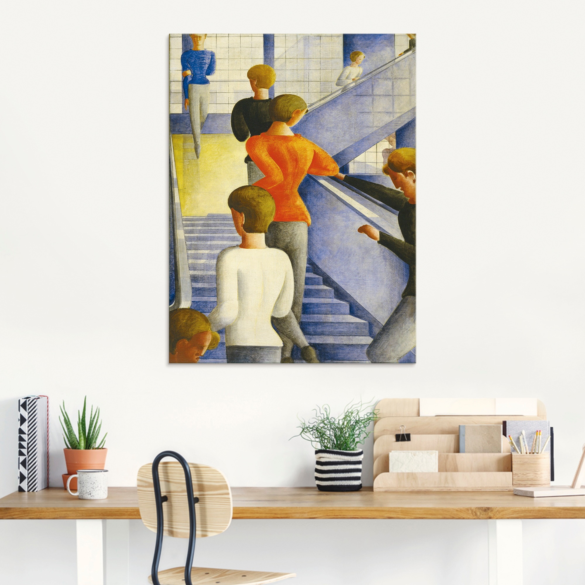 Artland Glasbild "Bauhaustreppe. 1932" Gruppen & Familien 1 Stk. tlg. in ve günstig online kaufen