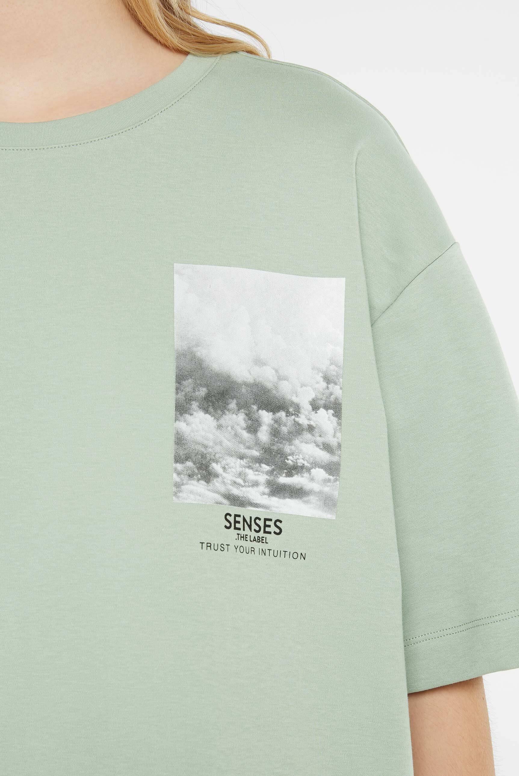 SENSES.THE LABEL Rundhalsshirt aus Baumwolle