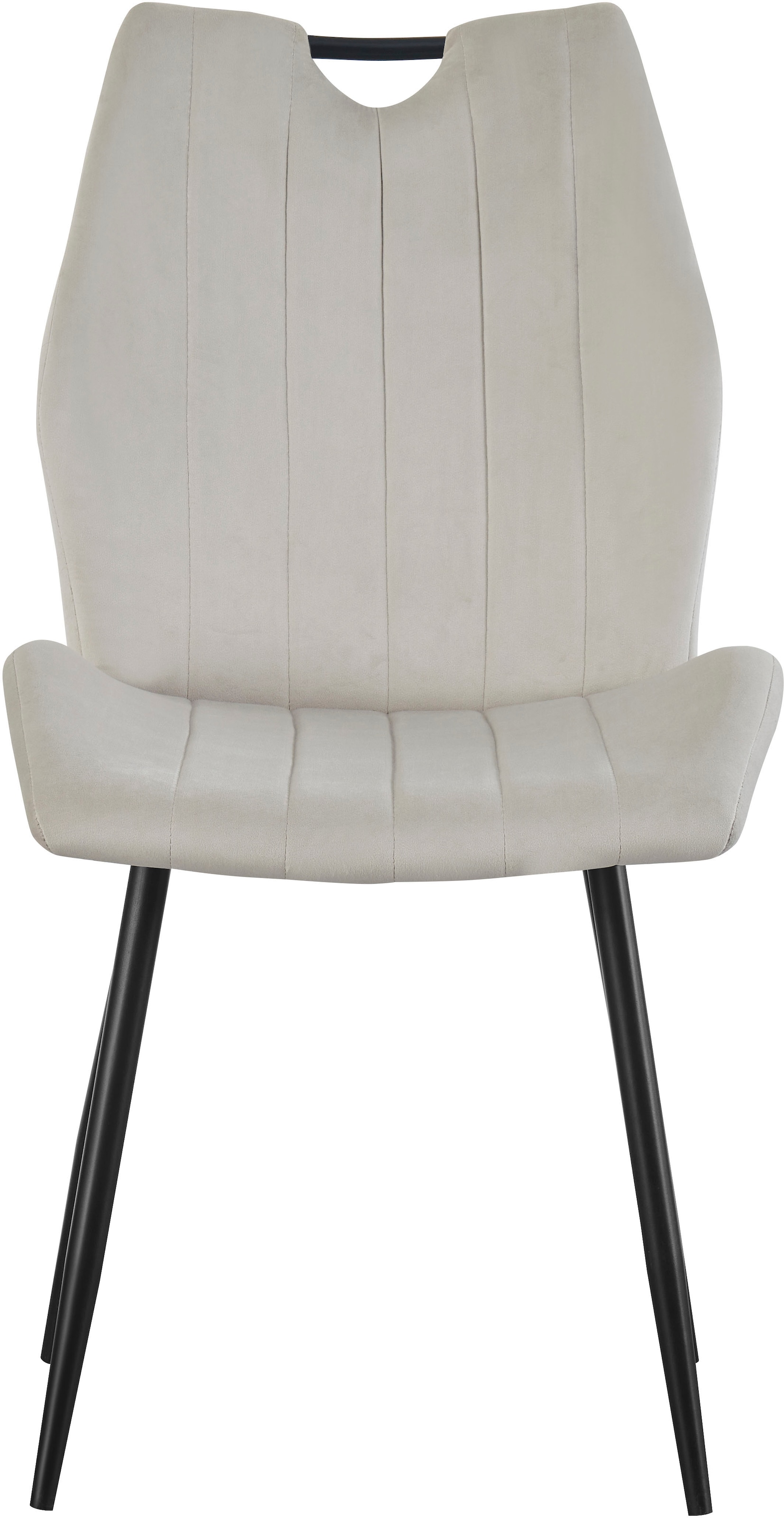 Home affaire Esszimmerstuhl »KILLAM, 2er Set, mit Metallgestell in matt schwarz« (Set) 2 Stk.in verschiedenen Farben, Belsatbarkeit pro Stuhl 120 kg, mit Griffloch