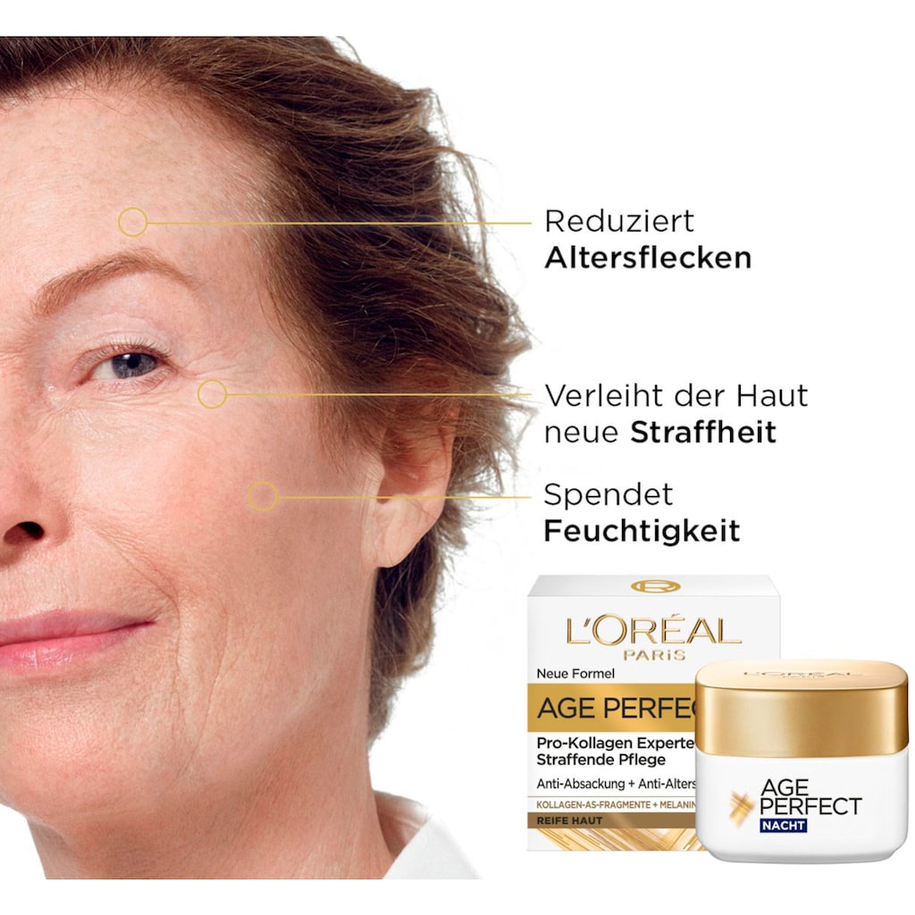 L'ORÉAL PARIS Gesichtspflege-Set »Age Perfect Pro-Kollagen Tag & Nacht«, (2 tlg.)