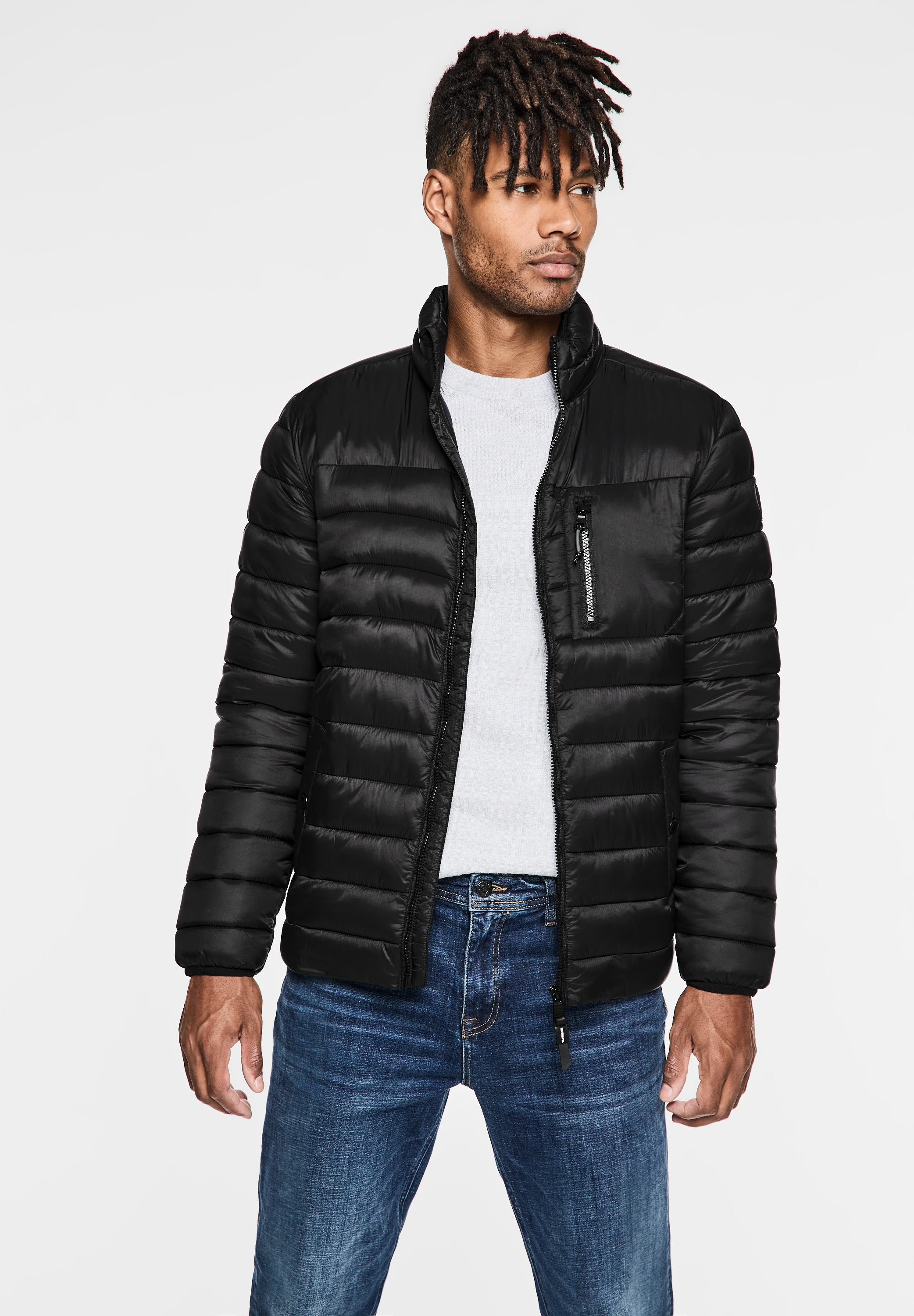 STREET ONE MEN Steppjacke, ohne Kapuze, mit Brusttasche