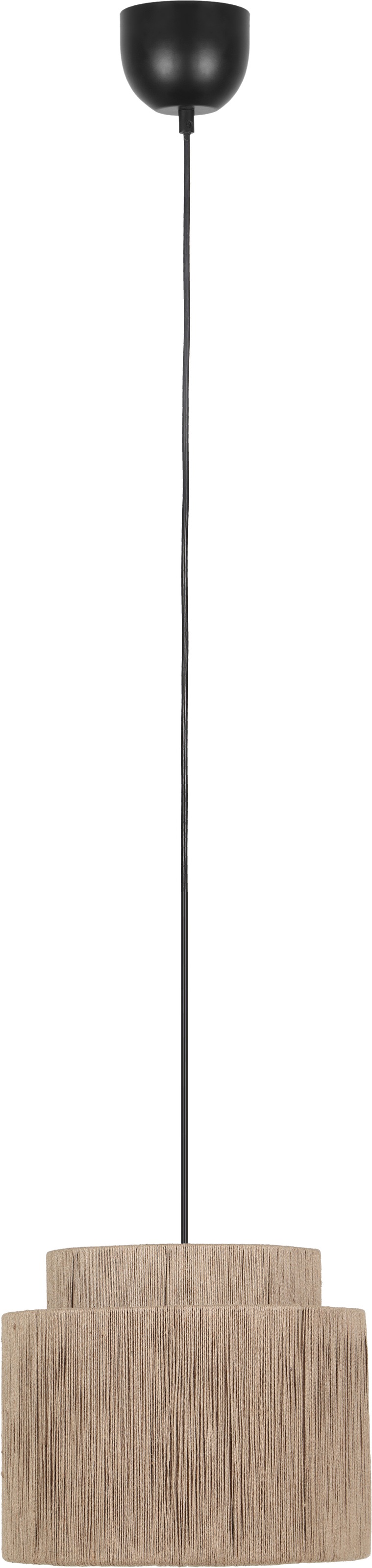 TRIO Leuchten Pendelleuchte »SMILLA, runde Hängelampe mit Jute Lampenschirm Ø 31 cm Höhe 150cm« E27 1 Stk. warmweiß - kaltweiß exkl 1x E27 max 10W, Hängeleuchte Küche Schlafzimmer Esszimmer