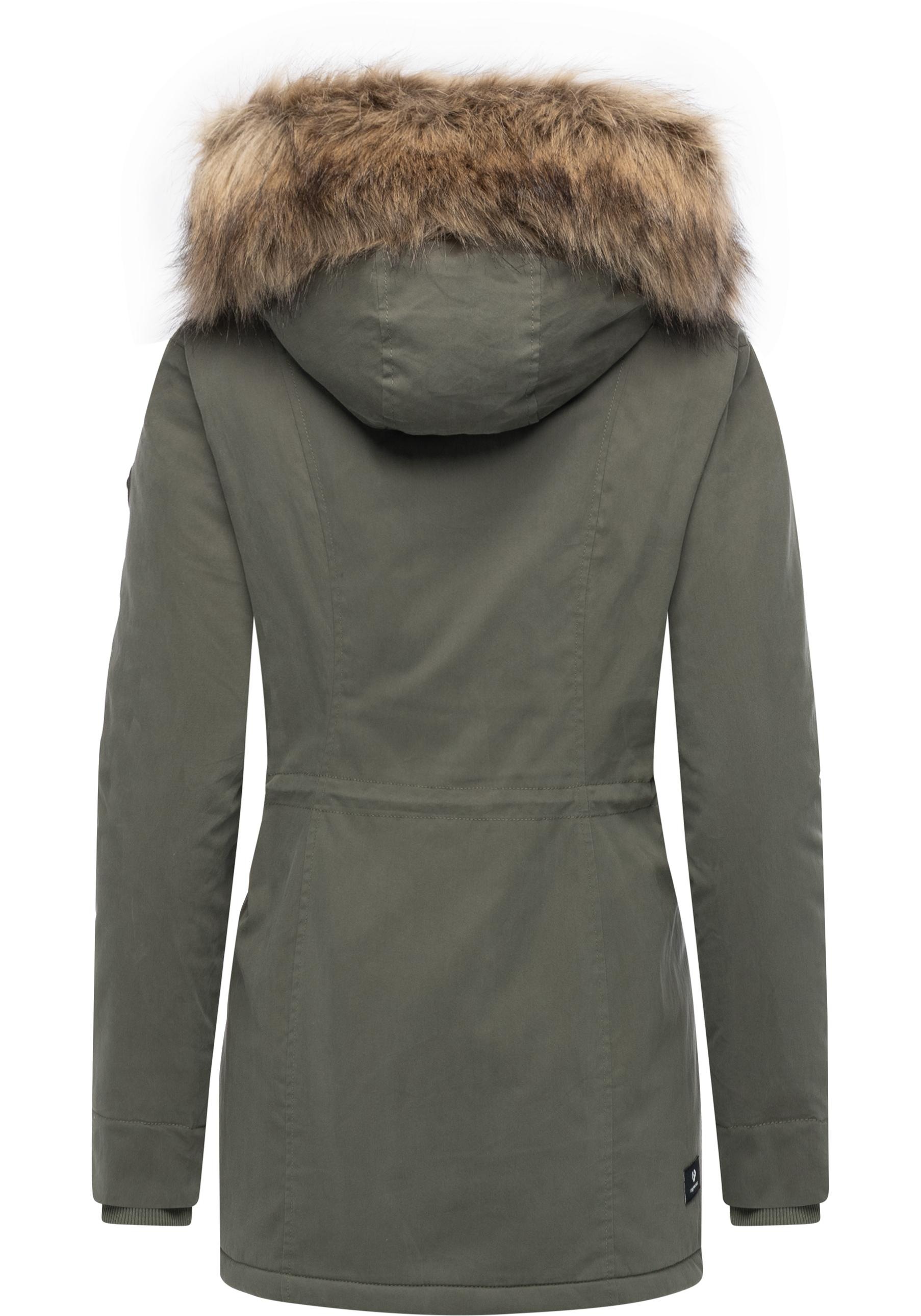 Thumbnail - Ragwear Kurzmantel "Monadetta Warm" Kurzer Wintermantel mit Kunstfellbesatz