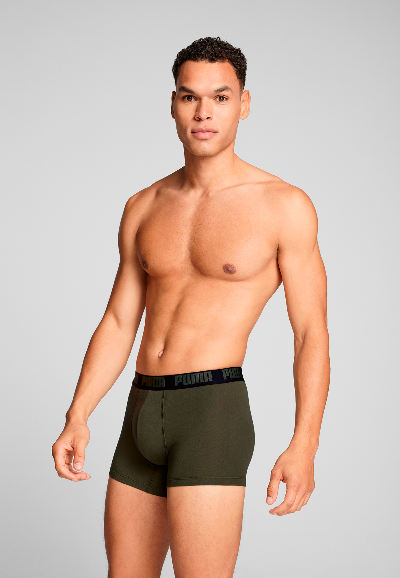 PUMA Boxershorts »PUMA MEN EVERYDAY BASIC BOXERS 2P«, (2er Pack), mit Logobund