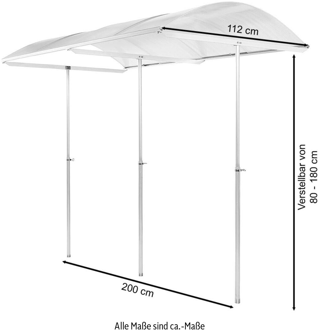 Beckmann Pflanzenschutzdach »Modell 1«, höhenverstellbar 80-180 cm