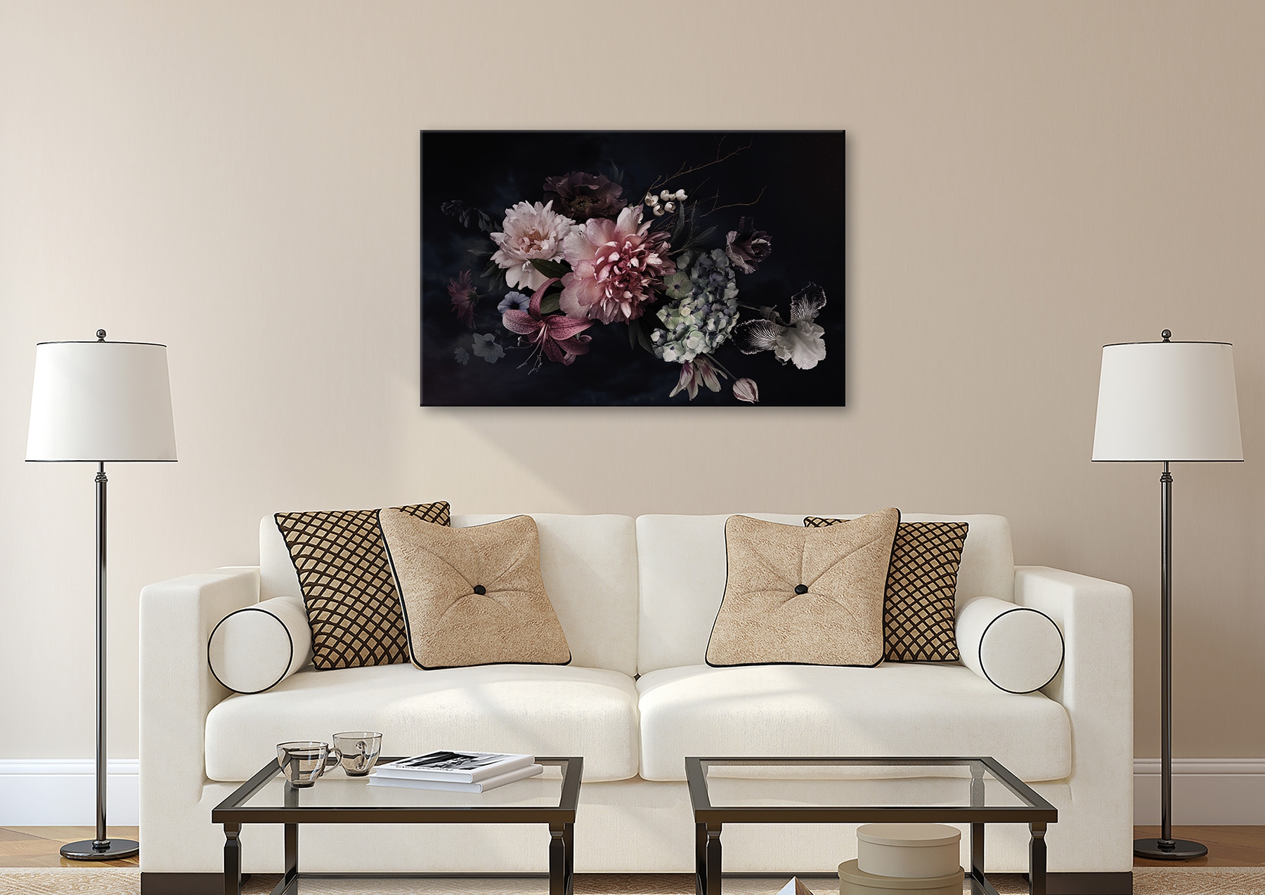 Bönninghoff Leinwandbild »Wandbild BLUMEN 78x118 cm – Leinwandbild Keilrahmen Deko modern« Blumen | Blumenbilder | Orchidee 1 Stk. tlg. auf Keilrahmen gespannt