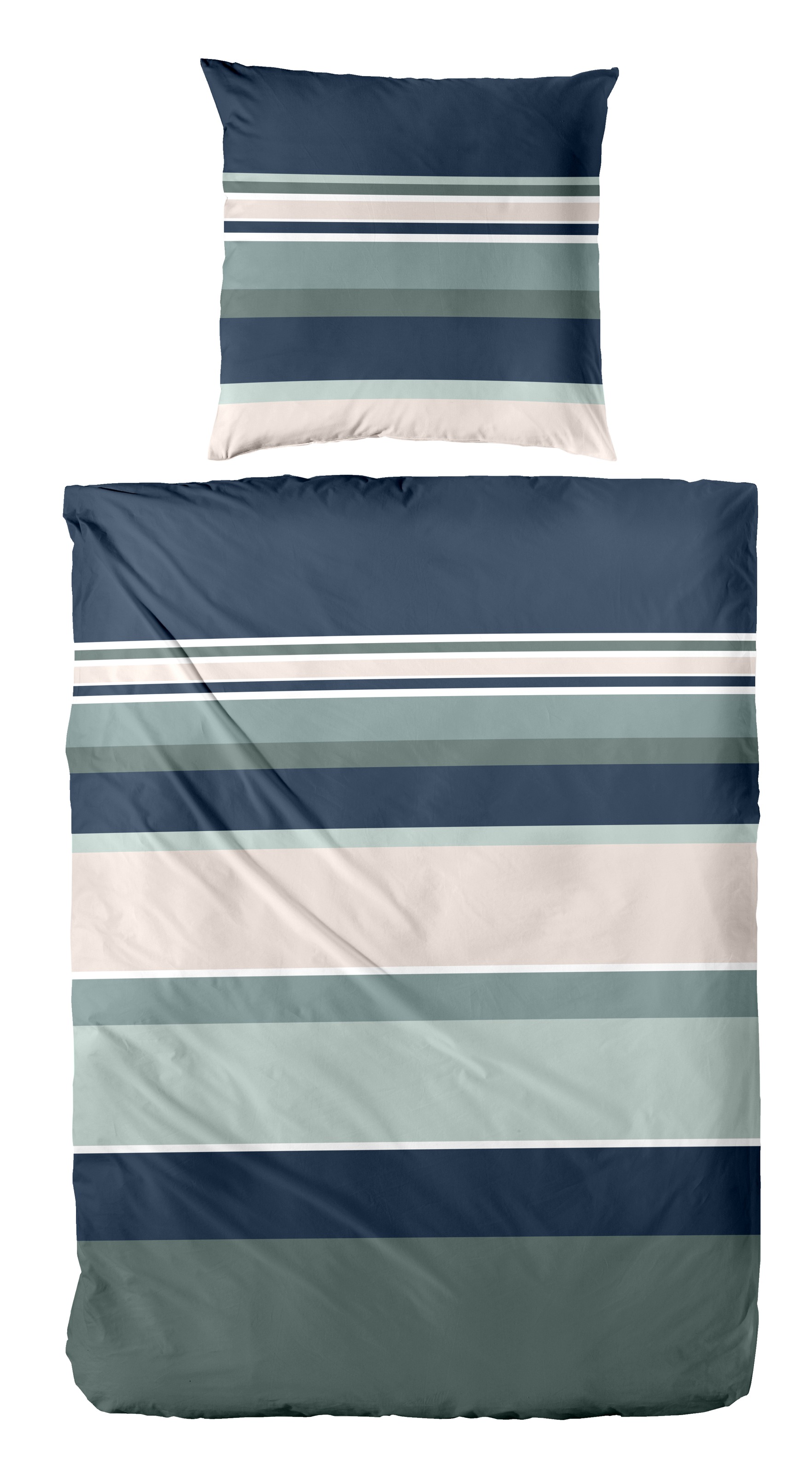 Primera Bettwäsche "Mako-Satin-Bettwäsche Line Art" 2 Stk. mit Streifen günstig online kaufen