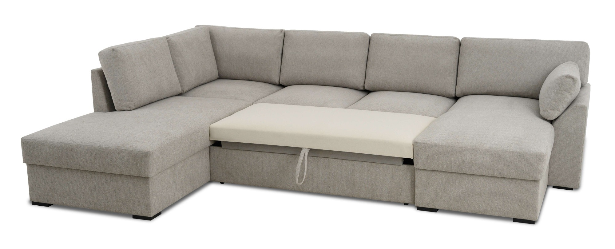 Home affaire Wohnlandschaft »Citry«, Breite 309 cm, Chenille, Bettfunktion, Bettkasten, U-Form