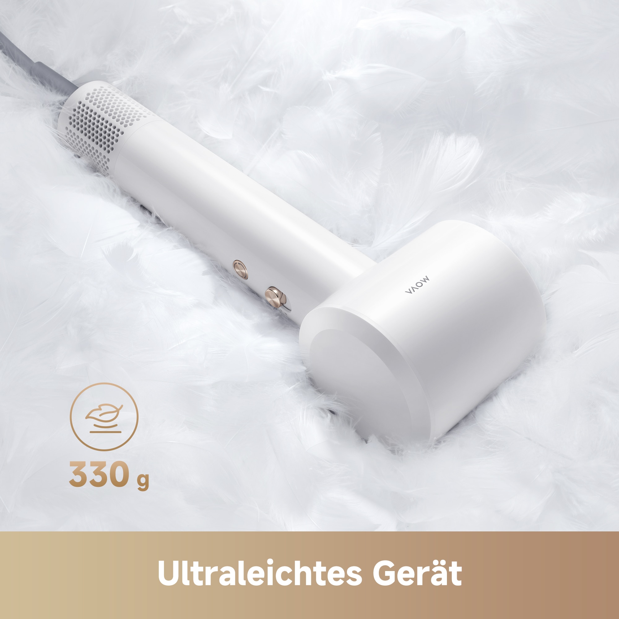 Dreame Haartrockner »Mova Turbo High-Speed Hair Dryer«, 1600 W, 200 Mio. negative Ionen, leiser Betrieb (59 dB), nur 330 g Gewicht