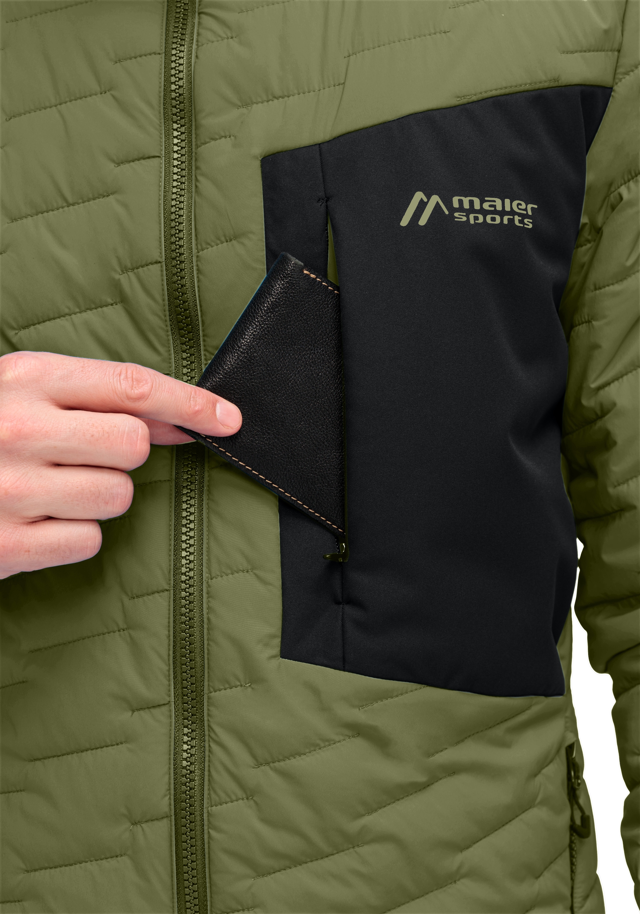 Maier Sports Funktionsjacke »Donovaly M«, Herren Outdoorjacke, Primaloft Jacke mit 3 RV-Taschen und Kapuze
