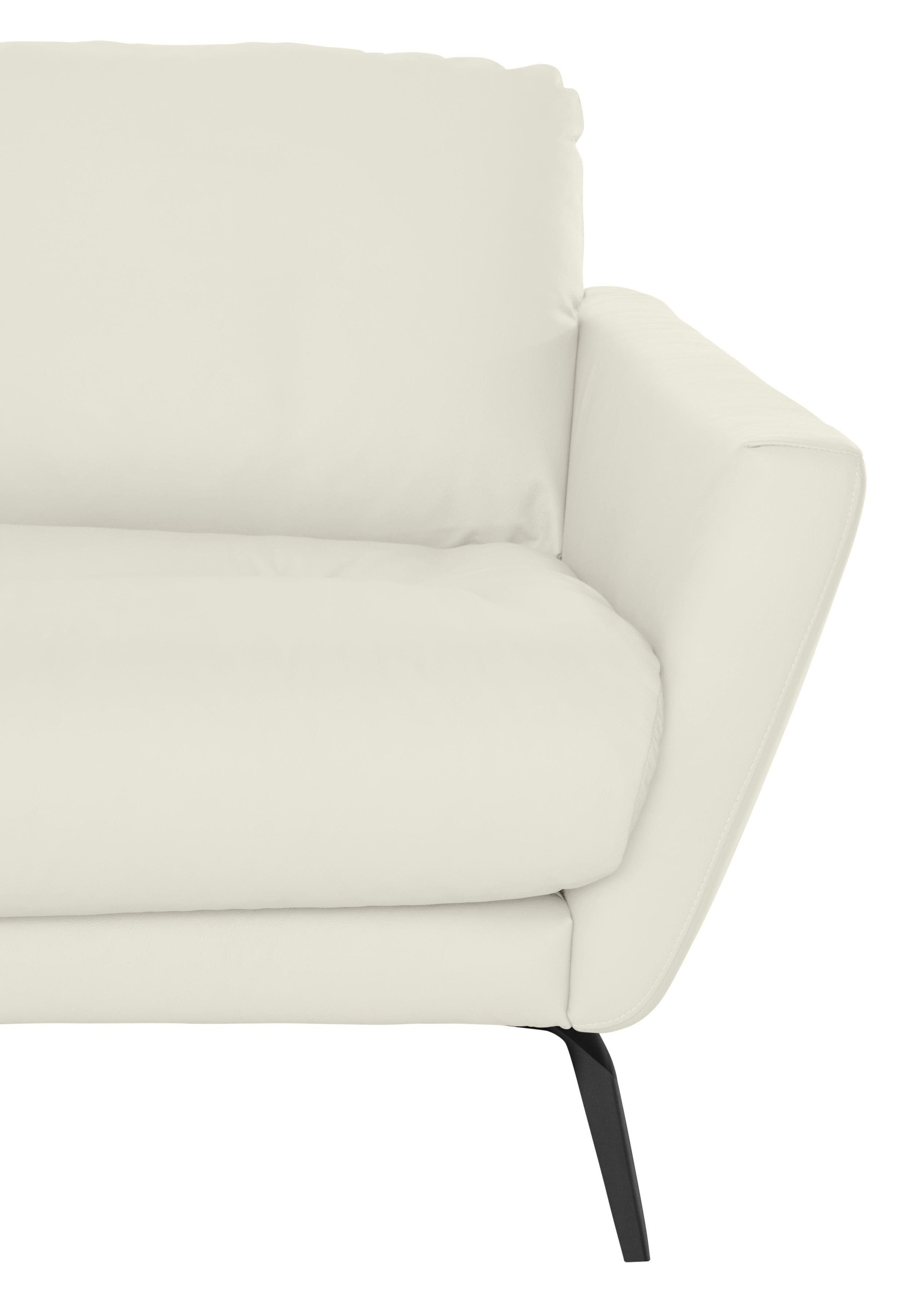 W.SCHILLIG Big-Sofa »softy«, mit dekorativer Heftung im Sitz, Füße schwarz pulverbeschichtet