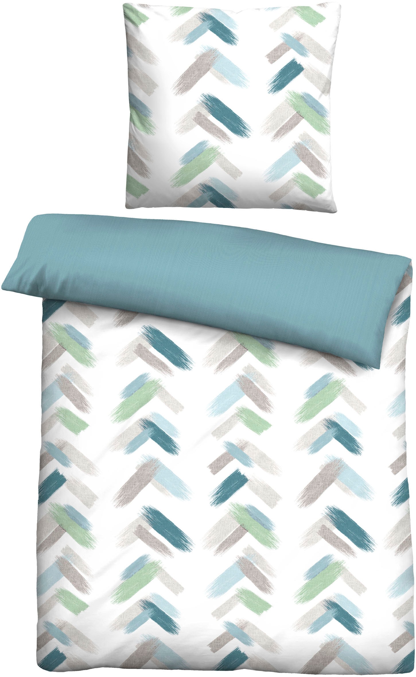 Castell - Markenbettwäsche Wendebettwäsche "0260338" 2 Stk. Seersucker, pfl günstig online kaufen