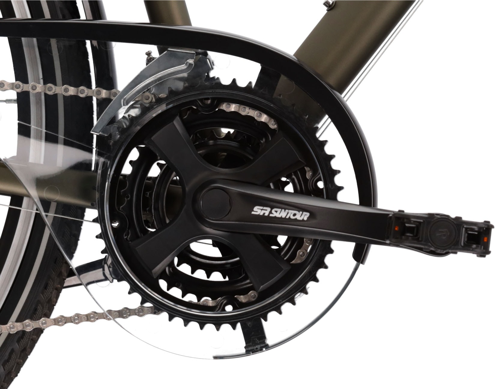 Kross Trekkingrad »KROSS Trekkingrad Trans 1.0 28" khaki«, 21 Gang, RDM41 Schaltwerk, Kettenschaltung