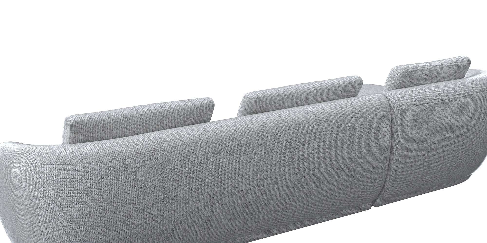 FLEXLUX Wohnlandschaft »Torino, rund, L-Form, Sofa-Ecke mit Recamiere, Longchair-Sofa«, Modernes, organisches Sofa-Design, Kaltschaum, Wellenunterfederung