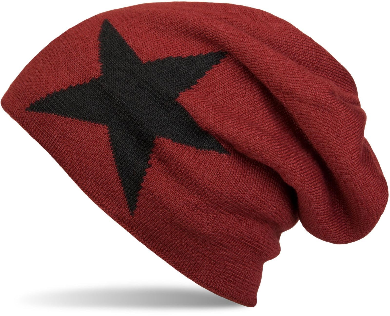 styleBREAKER Strickmütze "Strick Beanie Mütze mit Stern" 1 Stk. günstig online kaufen