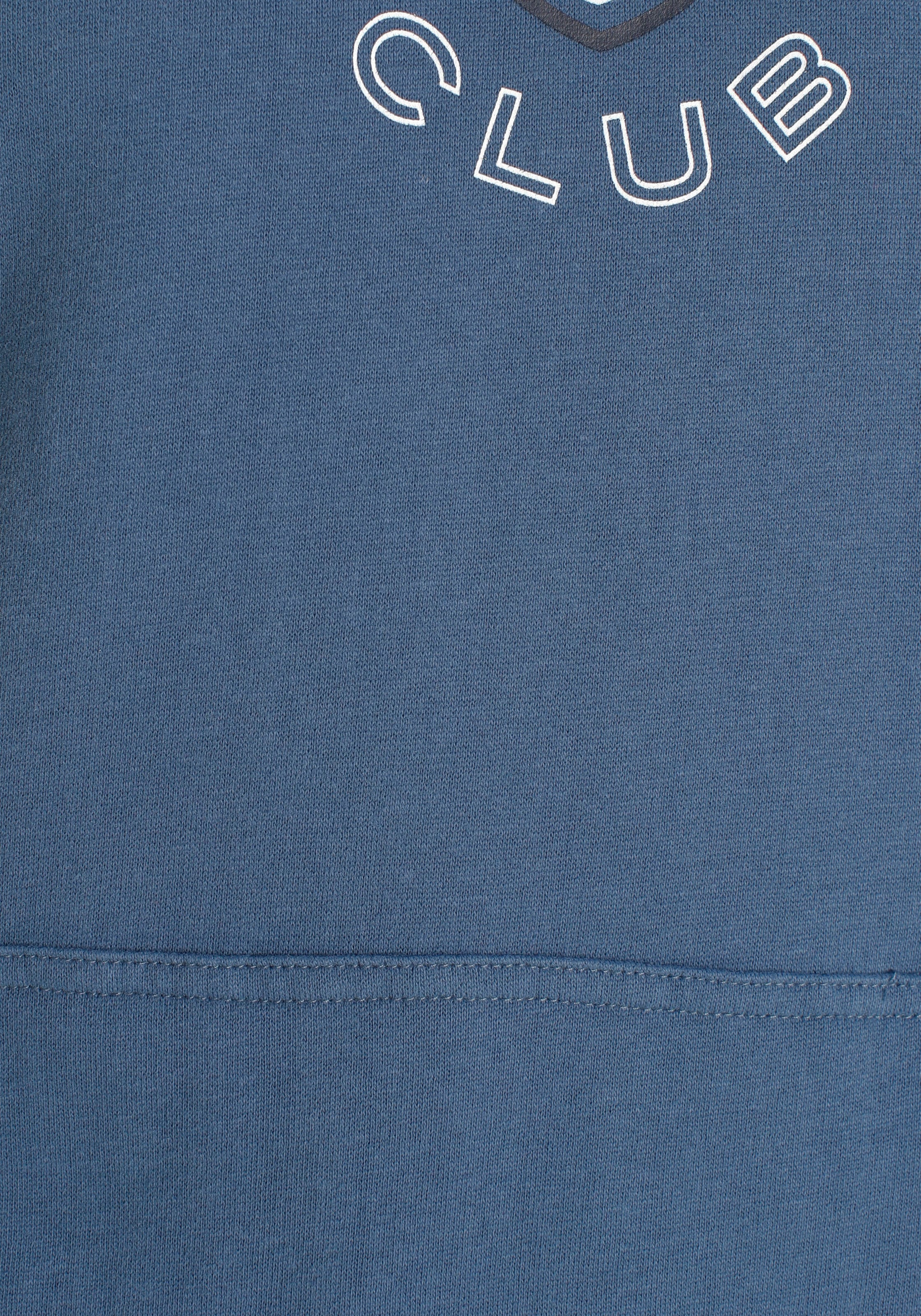 DELMAO Kapuzensweatshirt, Langarm, lockere Passform, mit Print und Stickerei, mit Kapuze