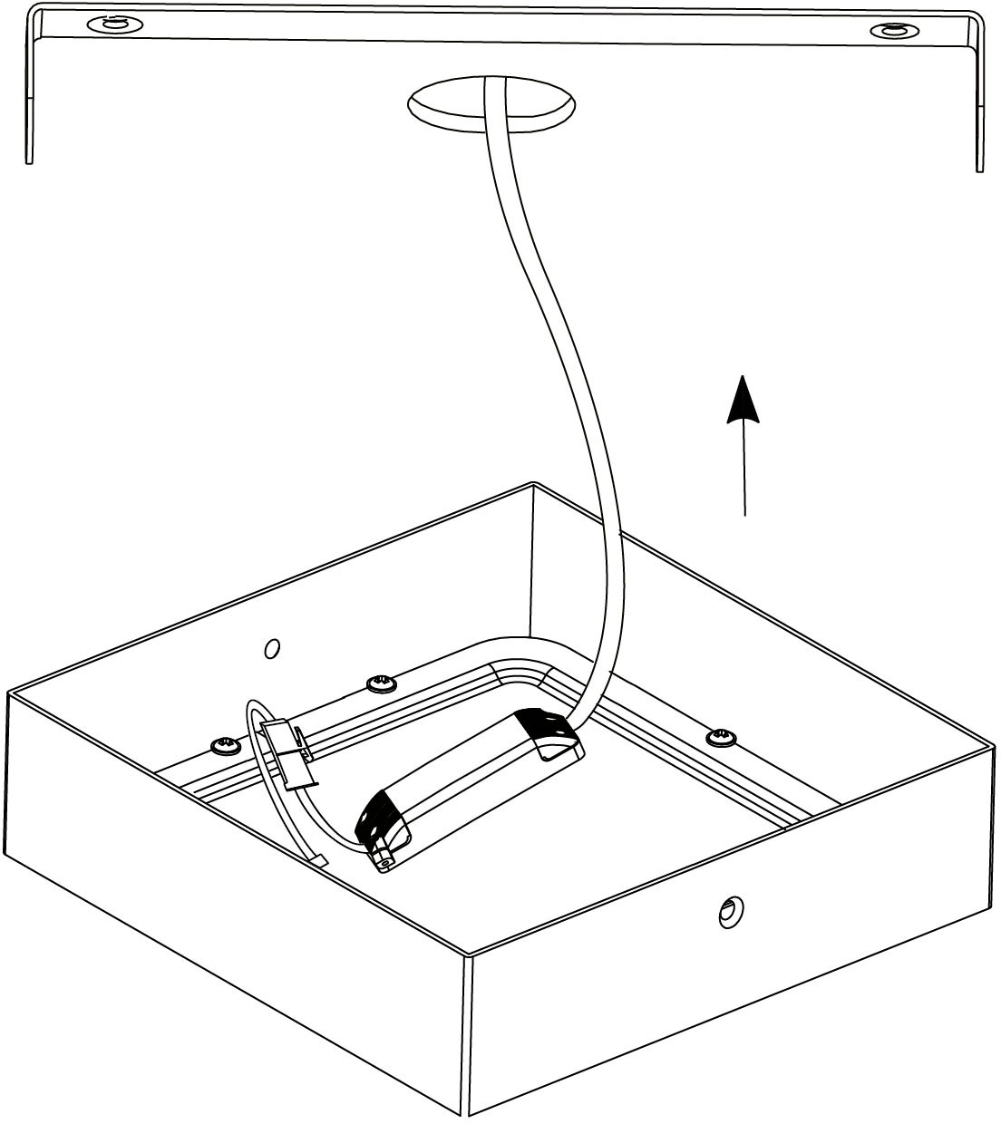 EGLO Aufbauleuchte »FUEVA 1«, 1 flammig-flammig, schlankes Design, nur 3 cm hoch