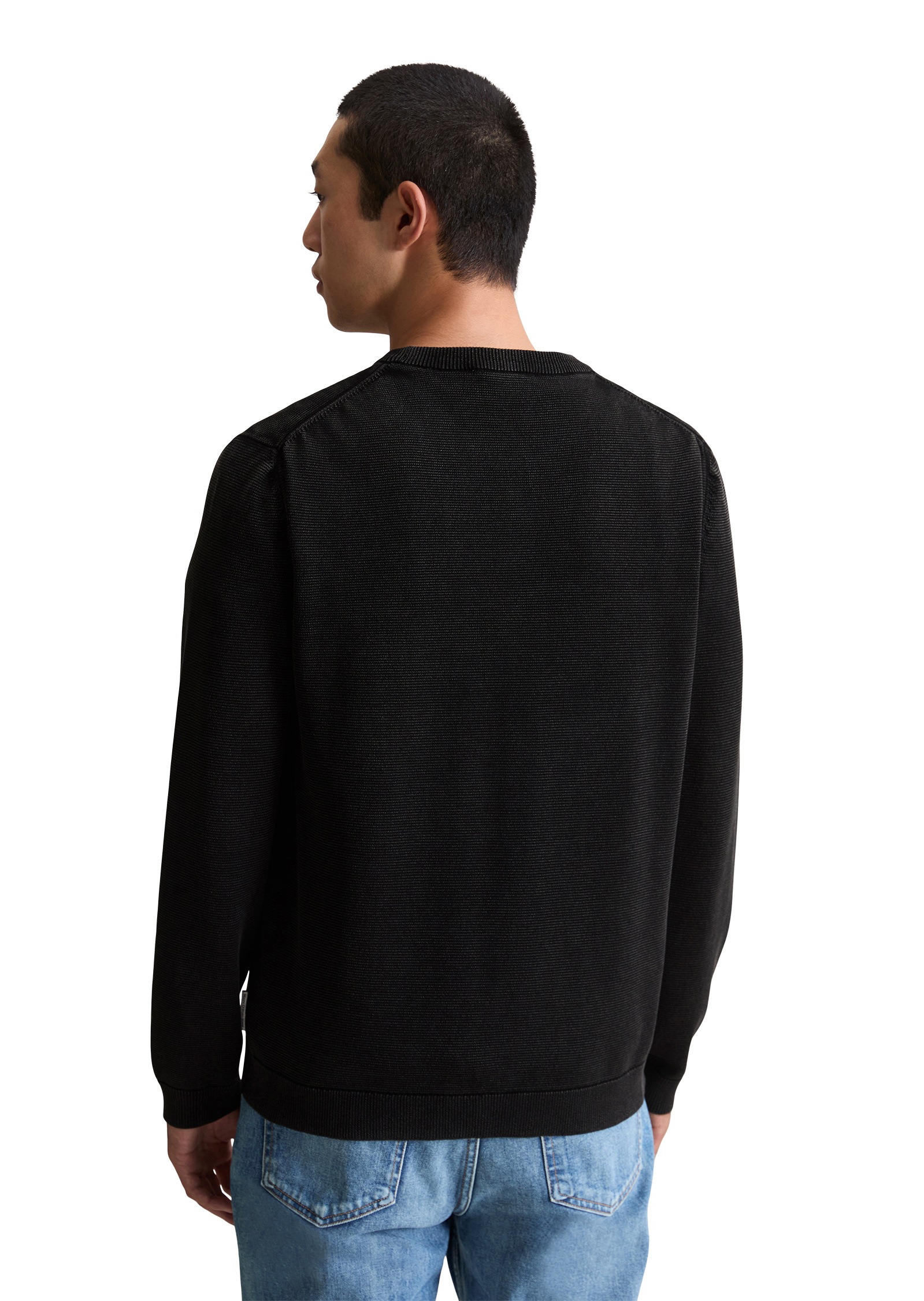 Thumbnail - Marc OPolo DENIM Rundhalspullover "aus reiner Bio-Baumwolle"