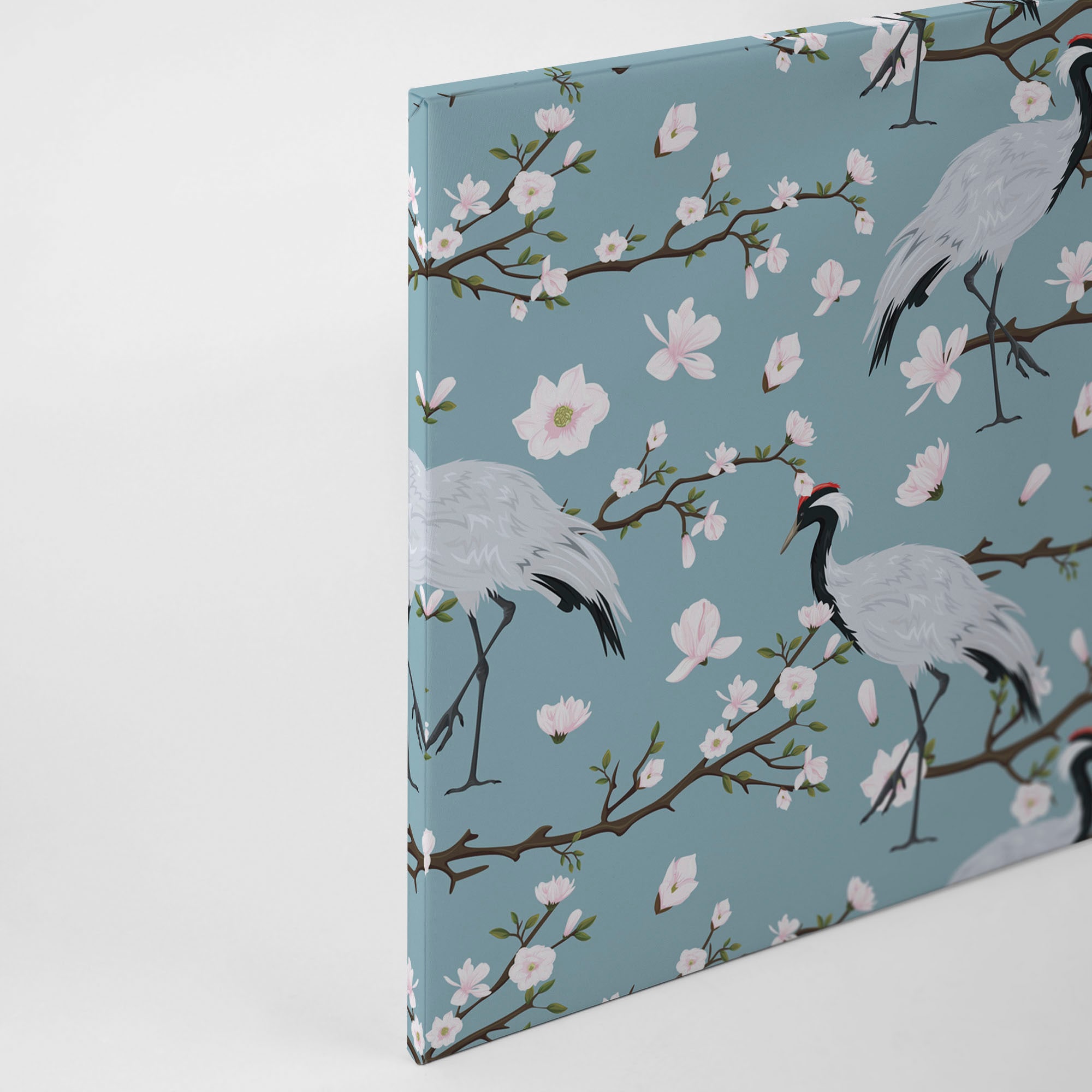 A.S. Création Leinwandbild »Japanese Cranes«, Blumen, (1 St.), Keilrahmen Kranich Asiatisch