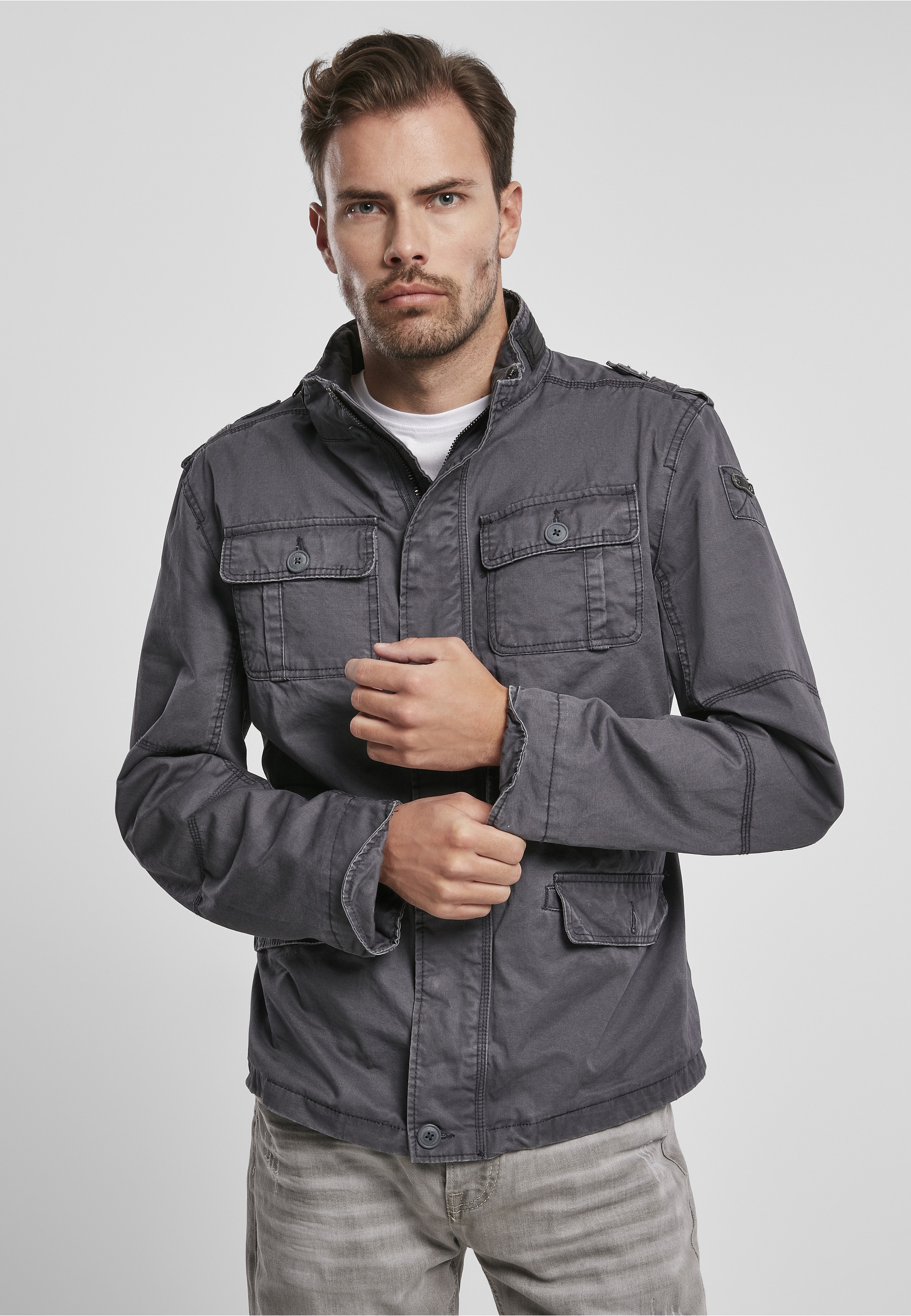 Brandit Allwetterjacke »Brandit Herren Britannia Jacket« 1 Stk. tlg. ohne Kapuze