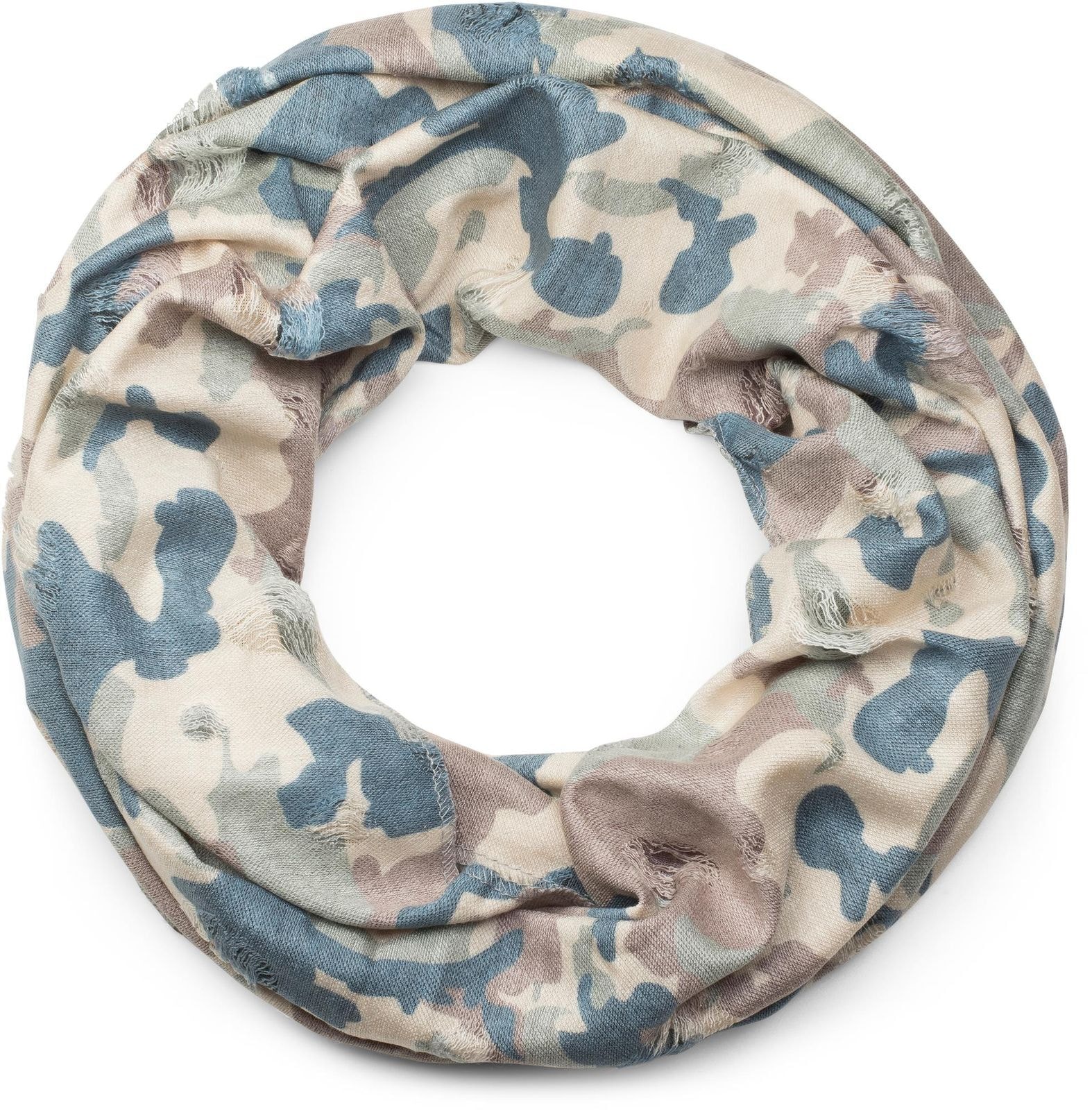 styleBREAKER Loop "Destroyed Loop mit Camouflage Muster" 1 Stk. günstig online kaufen