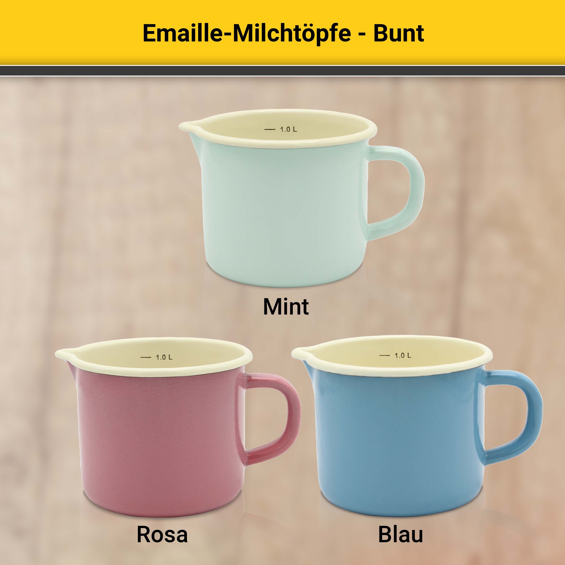 Krüger Milchtopf 1 Stk. tlg. Emaille günstig online kaufen