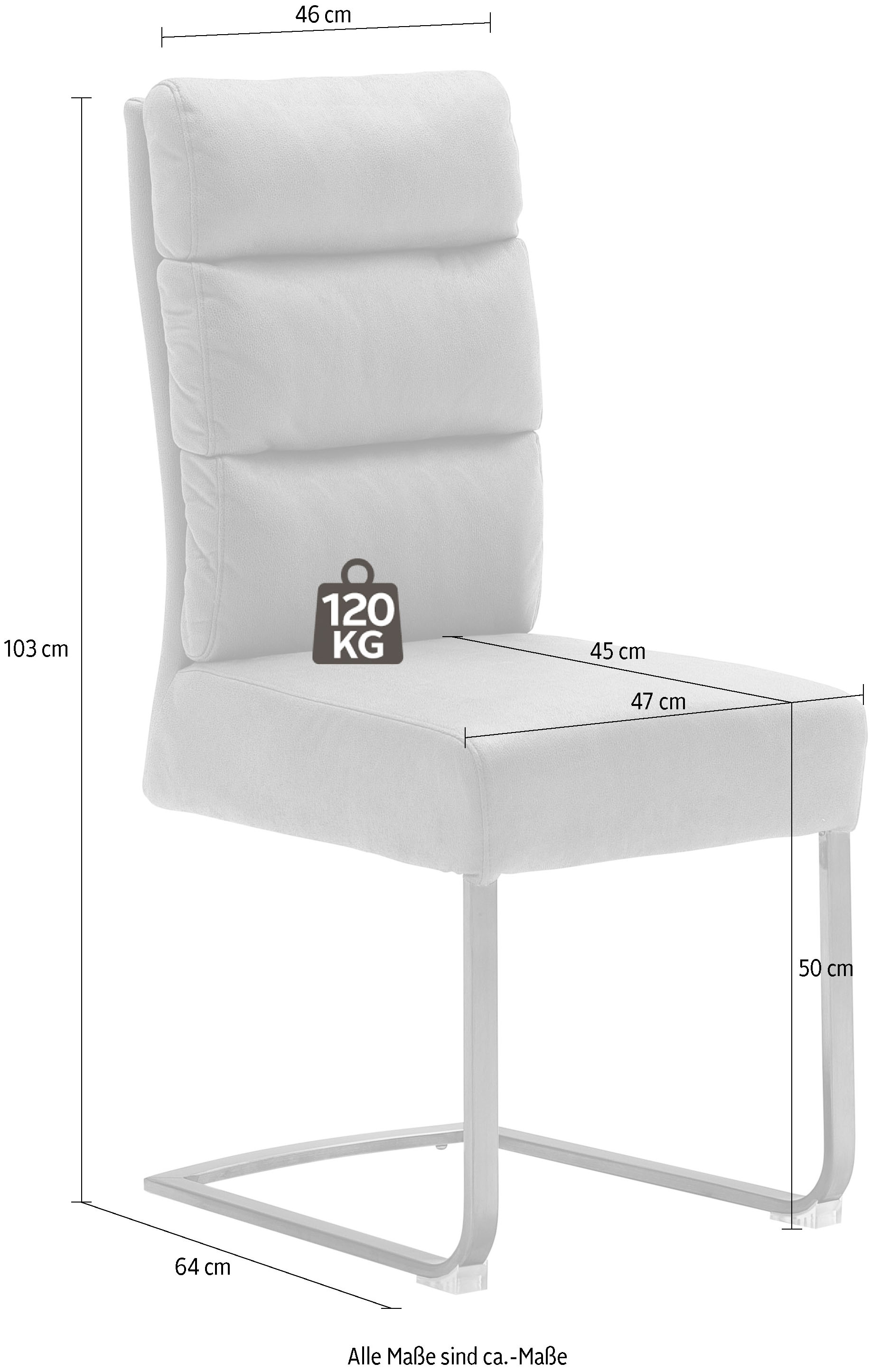 MCA furniture Freischwinger »Rochester«, (Set), | kaufen 120 St., BAUR 2 bis belastbar Flachgewebe, Stuhl Kg