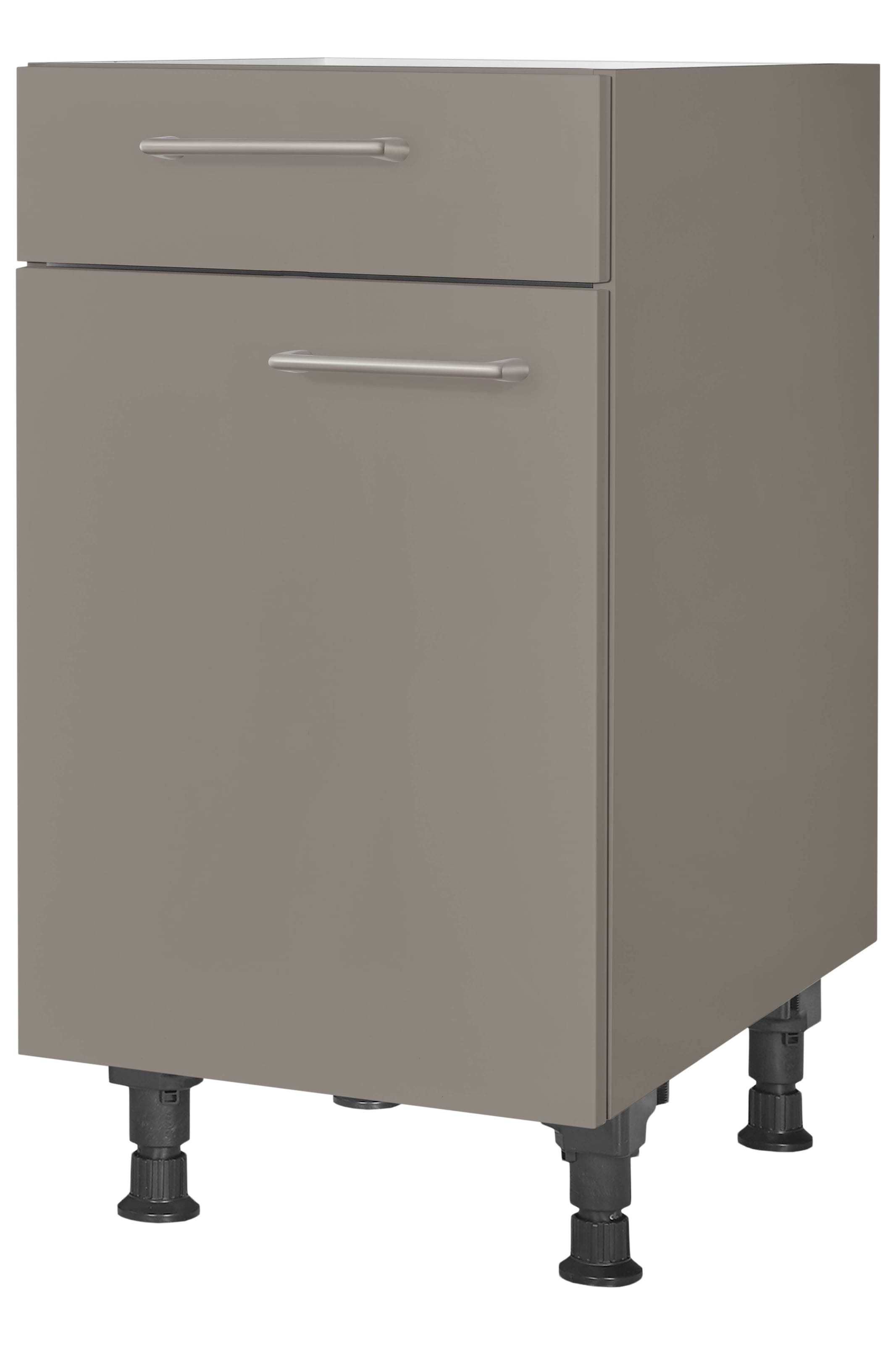 Unterschrank NOBILIA, B:45cm H:87cm T:58,3cmfront: taupegrau, korpus: taupegrau, Küche, Schränke, ""Laser", Ausrichtung wählbar, vormontiert, in den