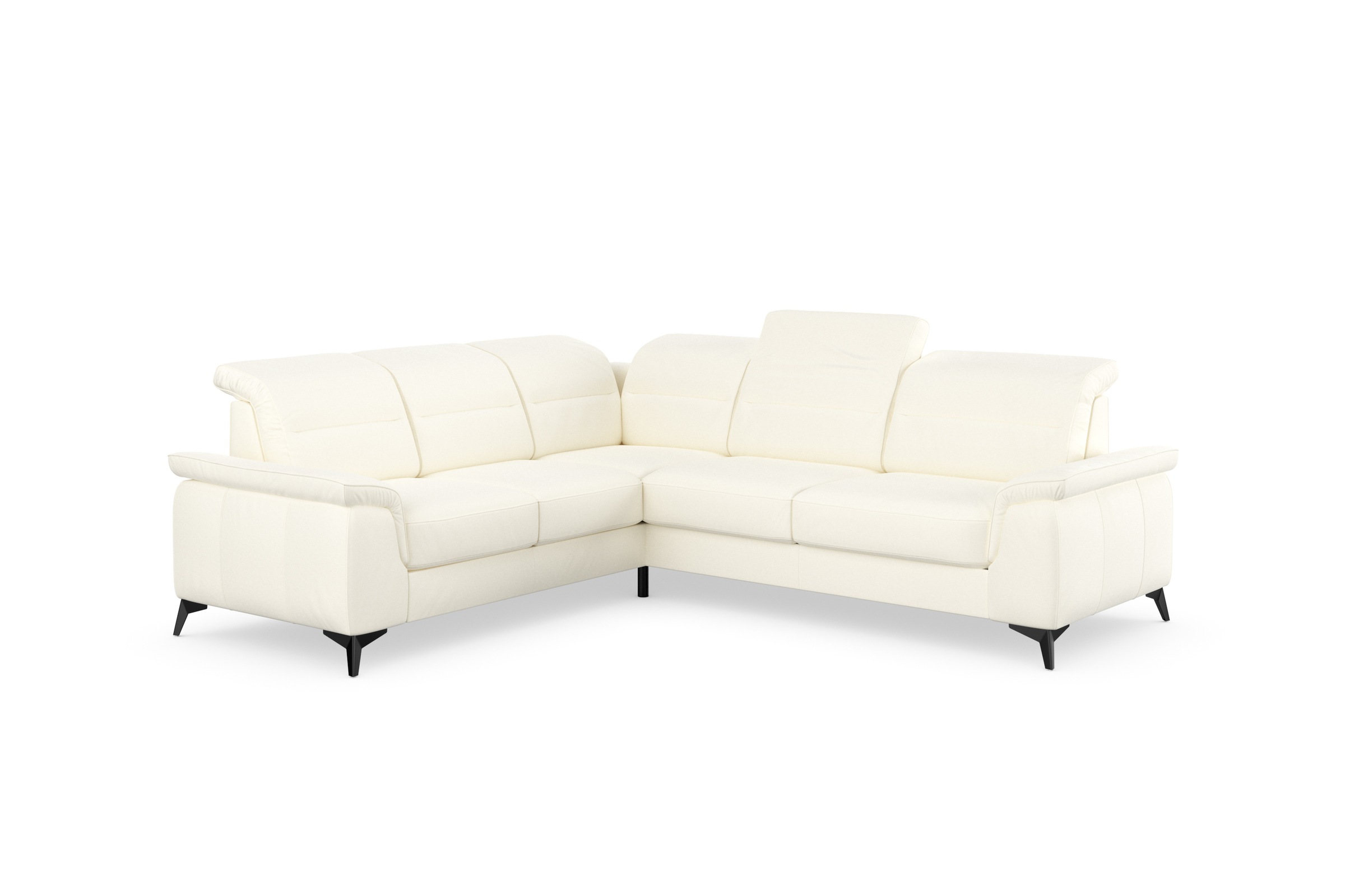 sit&more Ecksofa »Sinatra L-Form«, optinal mit Kopfteilverstellung und Armteilfunktion, Metallfüße