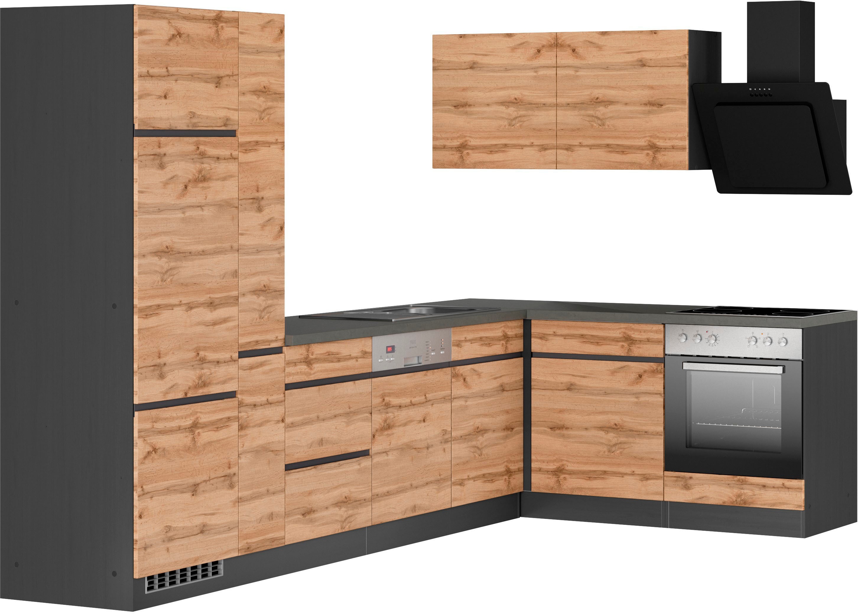 KOCHSTATION "KS-Riesa" Stellbreite 240x270 cm, wahlweise mit oder ohne E-Geräte