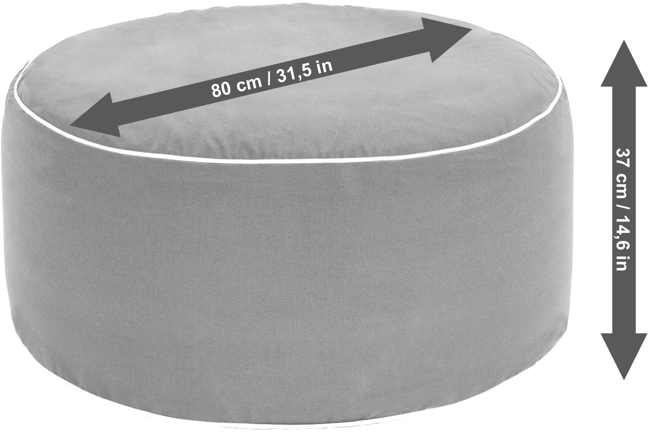 Jahnke Hocker »AIR SIT«, (1 St.), aufblasbar, Indoor & Outdoor, 80 cm Durchmesser