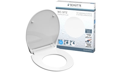 Schütte WC-Sitz »SLIM WHITE«, Duroplast, Toilettendeckel mit Absenkautomatik und... kaufen