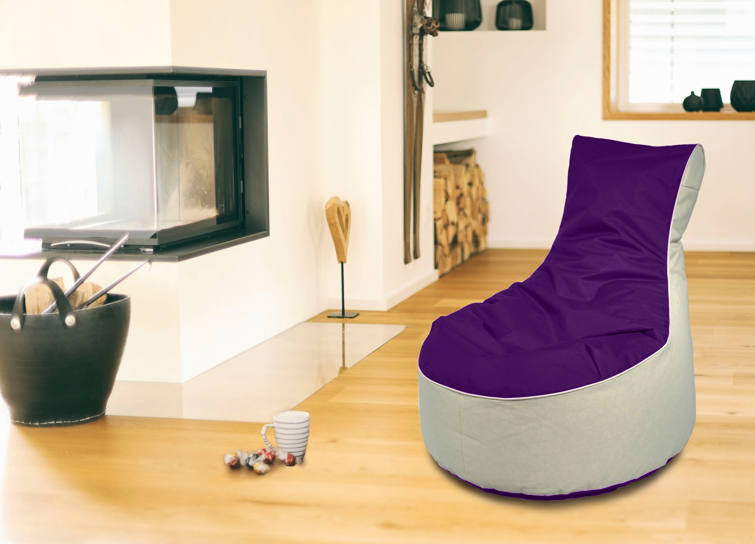 KiNZLER Sitzsack "BICO" 1 Stk. tlg. zweifarbig, mit Rückenlehne, Outdoor ge günstig online kaufen